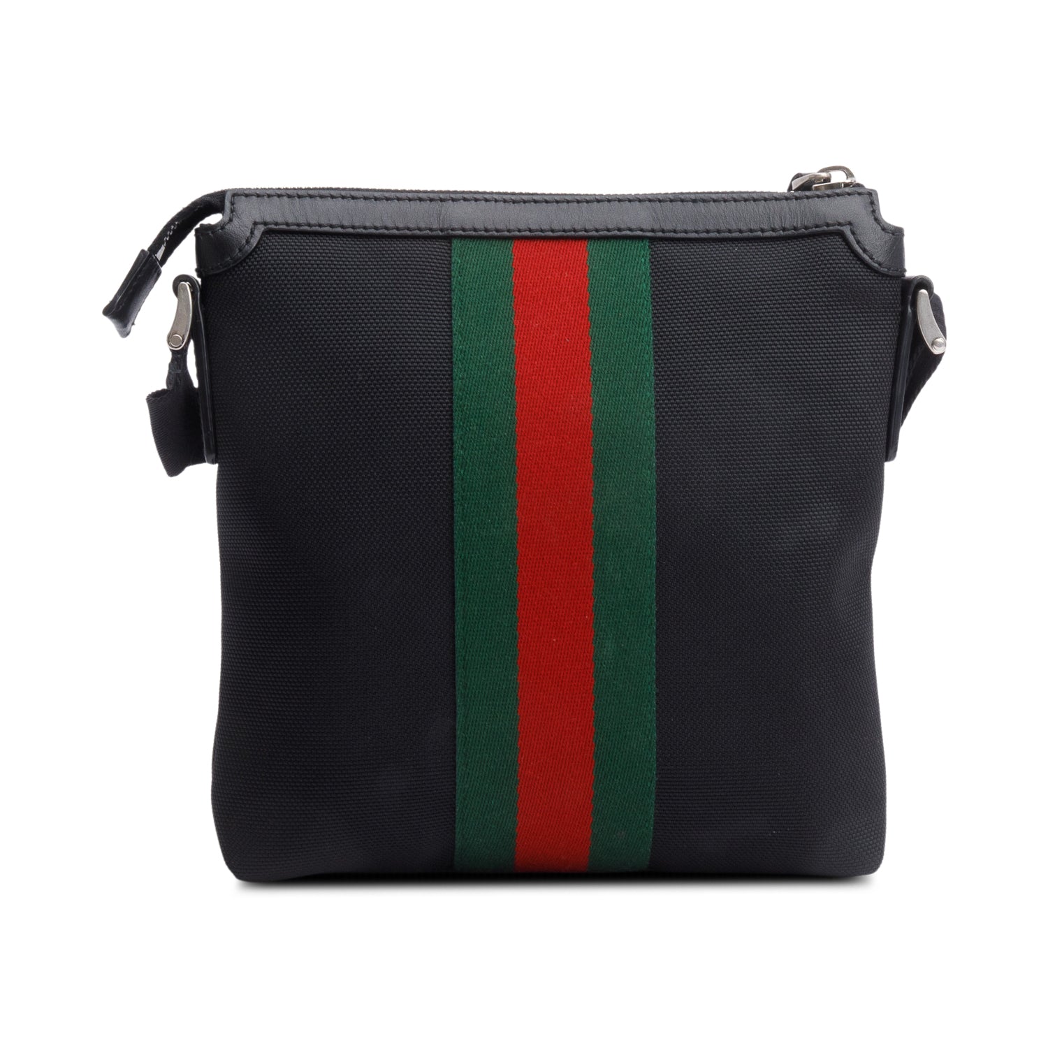 Gucci Black Techno Canvas Web Small Messenger Bag