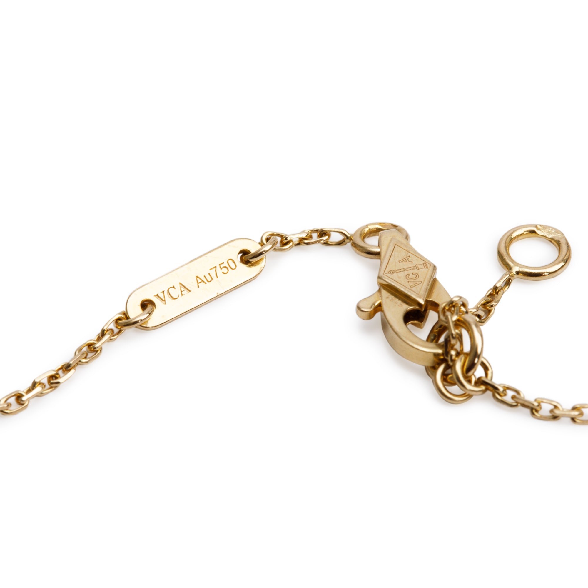 Van Cleef & Arpels 18k Yellow Gold Mother of Pearl Sweet Butterflies Bracelet w/ Box, Receipt & Certificate