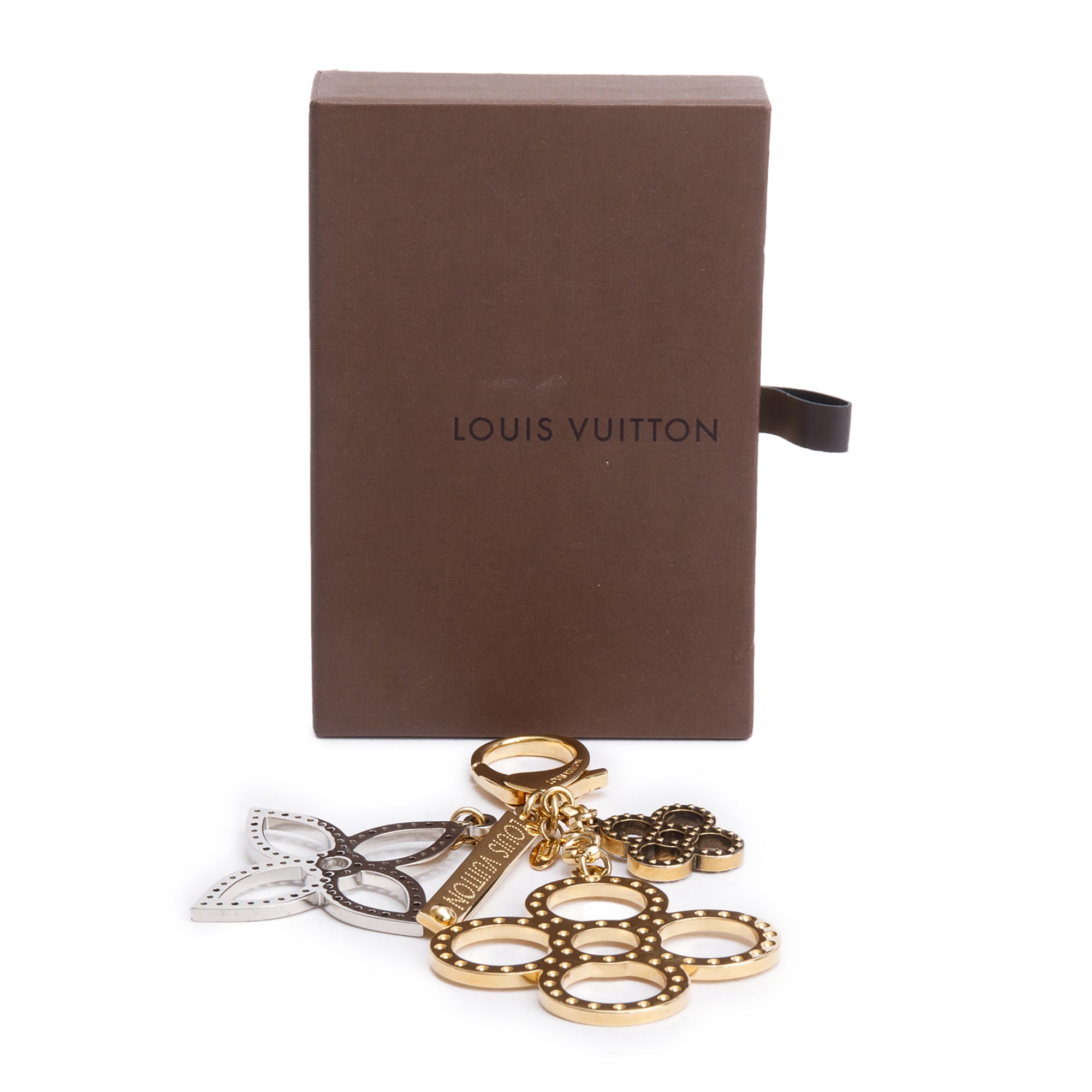 Louis Vuitton Gold & Silver Tone Metal Tapage Bag Charm w/ Box