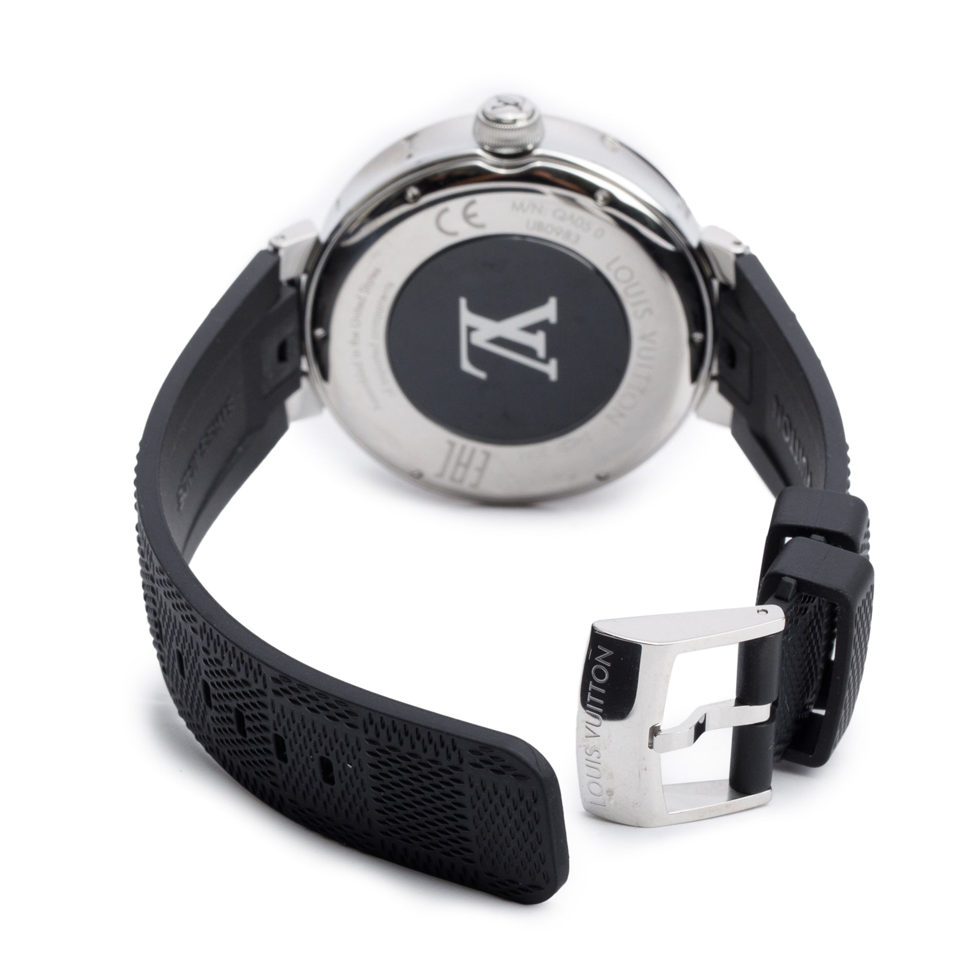 Louis Vuitton Stainless Steel Tambour Horizon 43 MM Digital Smart Watch QA050 w/ Box & Charger