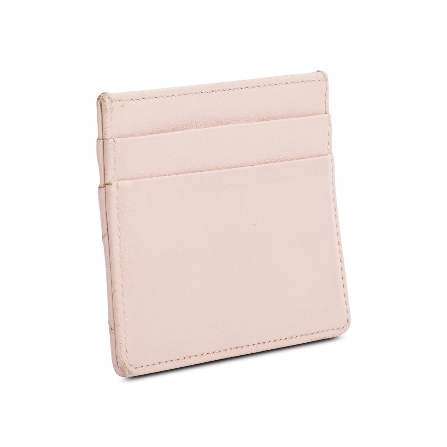Dolce & Gabbana Beige Calfskin Leather Devotion Card Holder