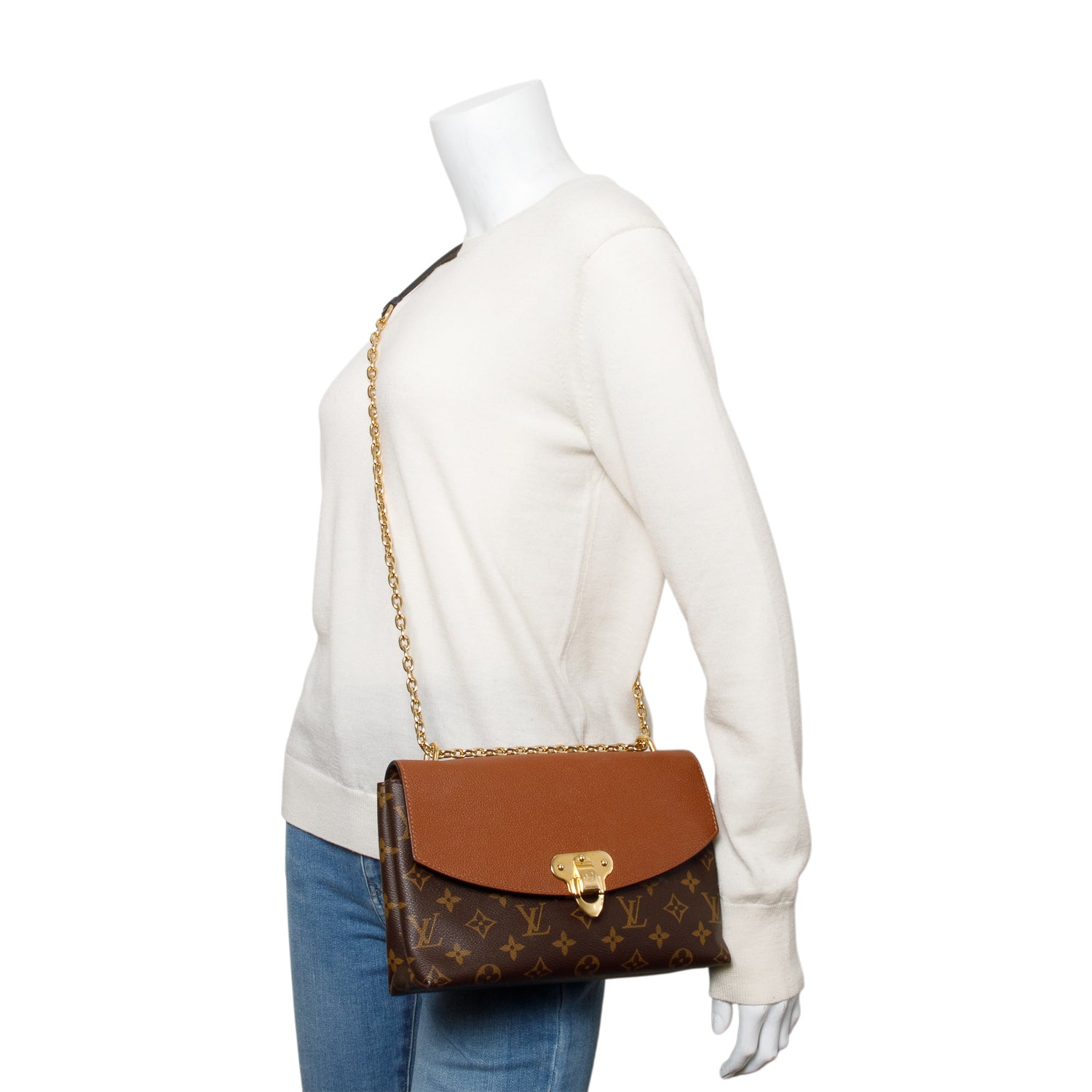 Louis Vuitton Monogram Brown Leather Saint Placide