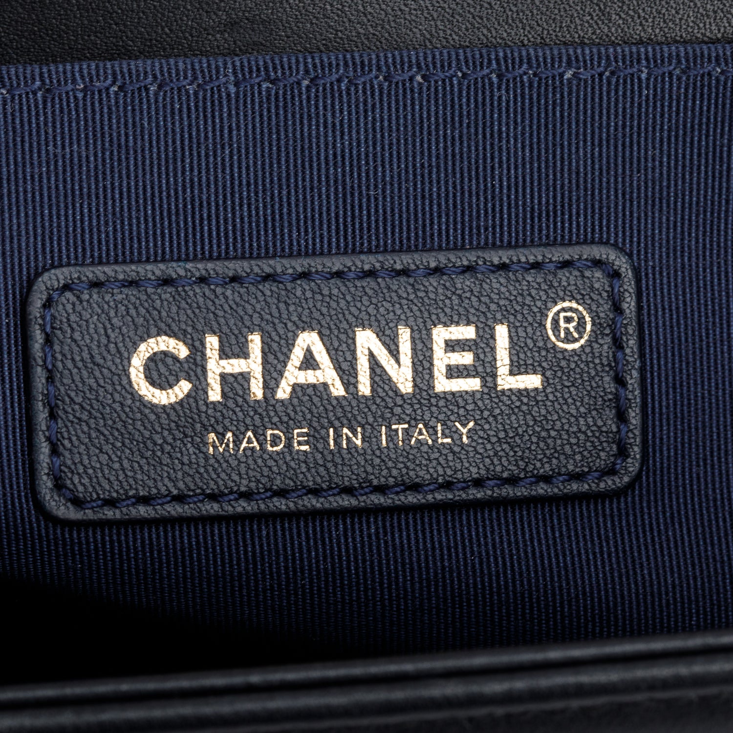 Chanel Black Chevron Quilted Lambskin Leather Medium Boy Bag w/ Authenticity Card