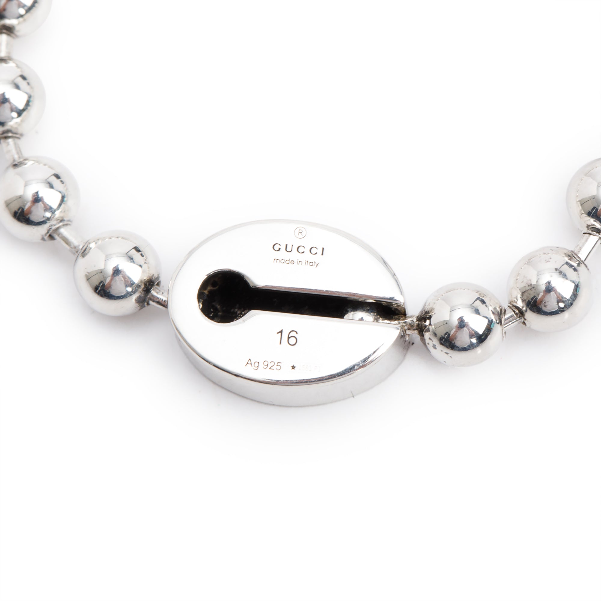 Gucci Sterling Silver Multicolor Enamel Interlocking G Boule Station Bracelet