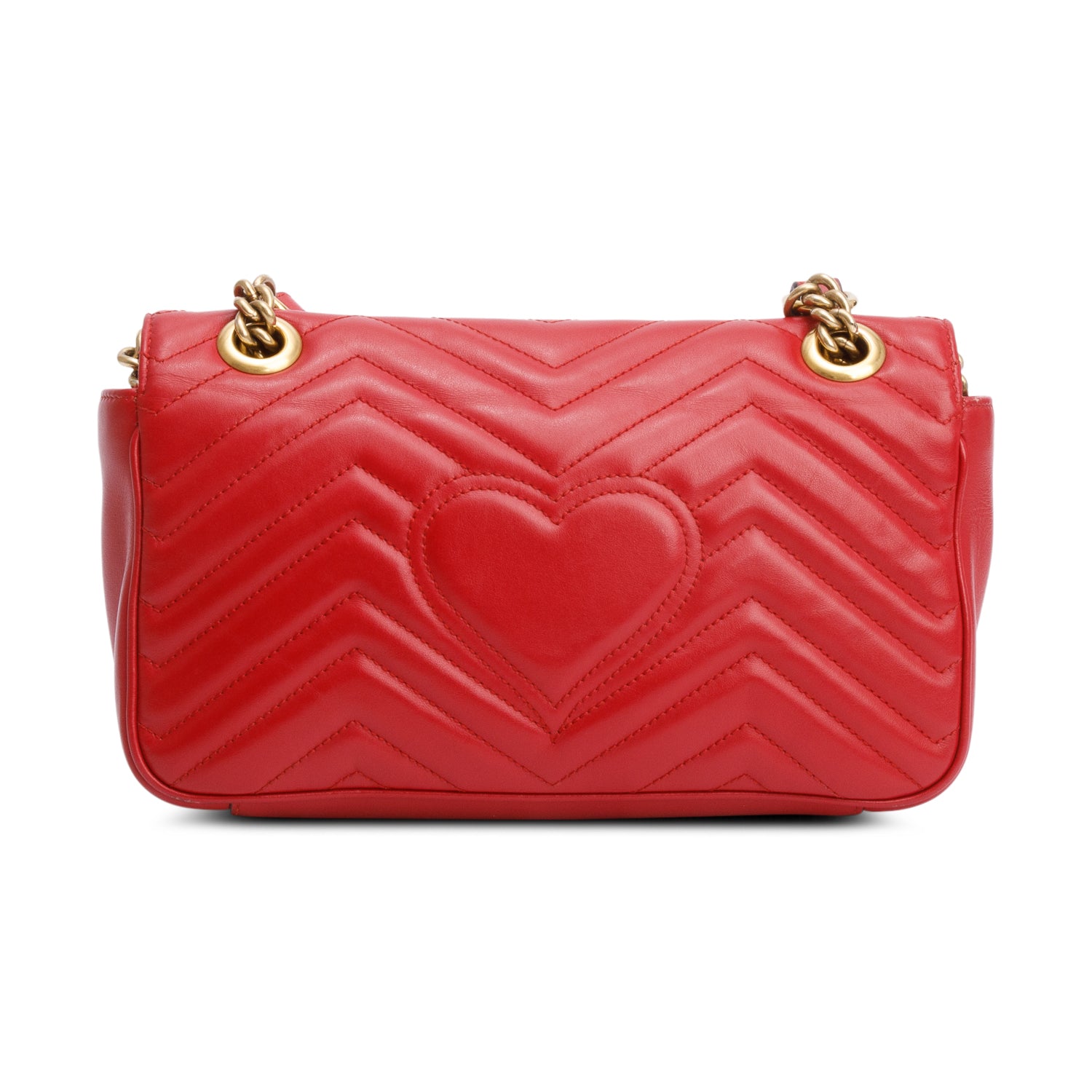 Gucci Red GG Marmont Matelasse Small Shoulder Bag