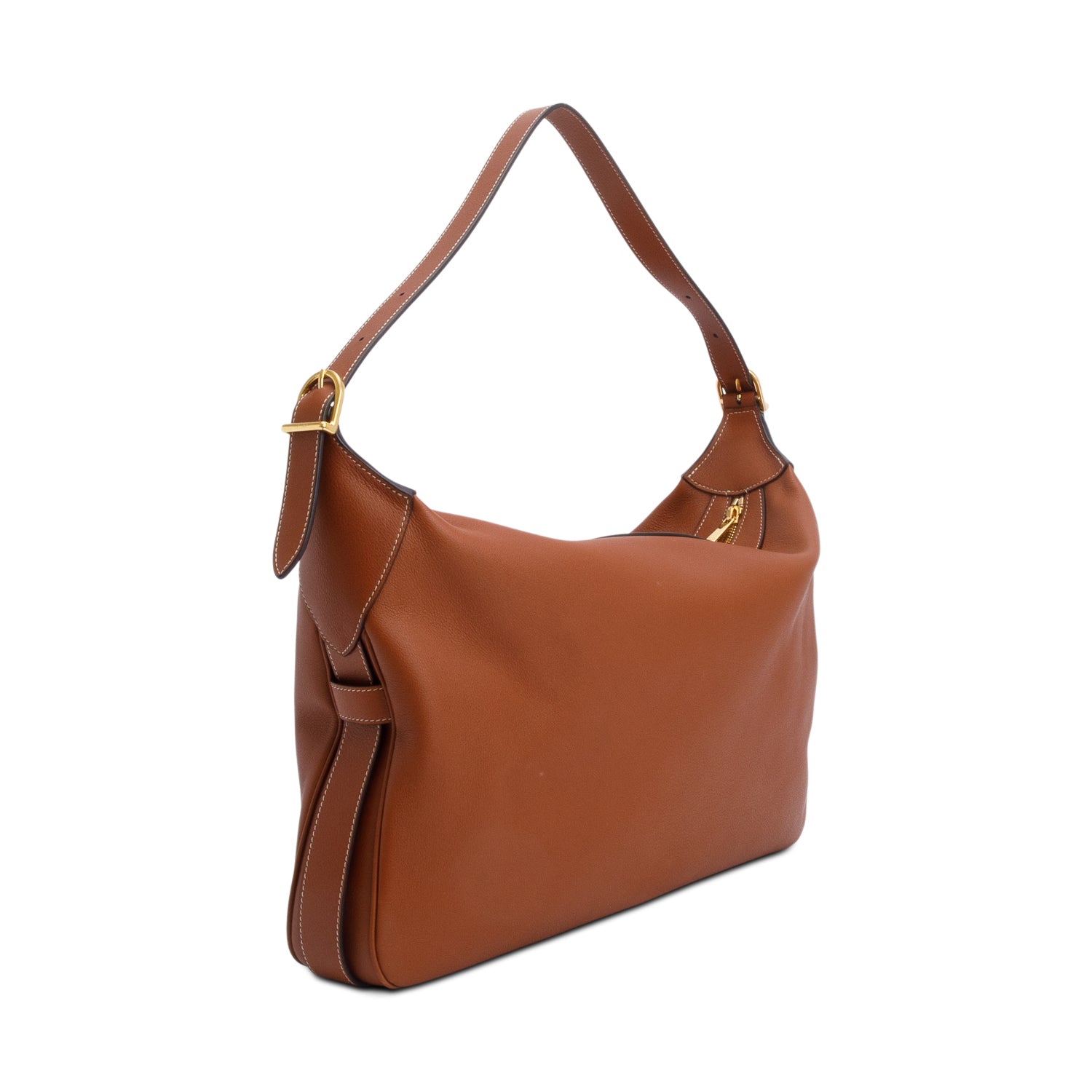 Celine 2023 Brown Supple Calfskin Leather Large Romy Hobo Bag w/ Box & Receipt