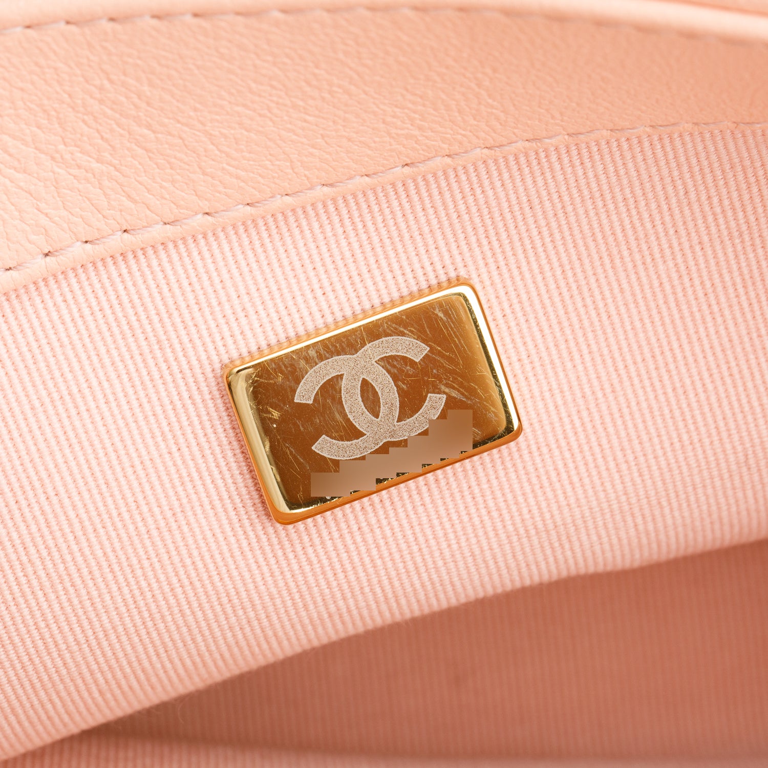 Chanel Peach Lambskin Leather Medium 19 Flap Bag