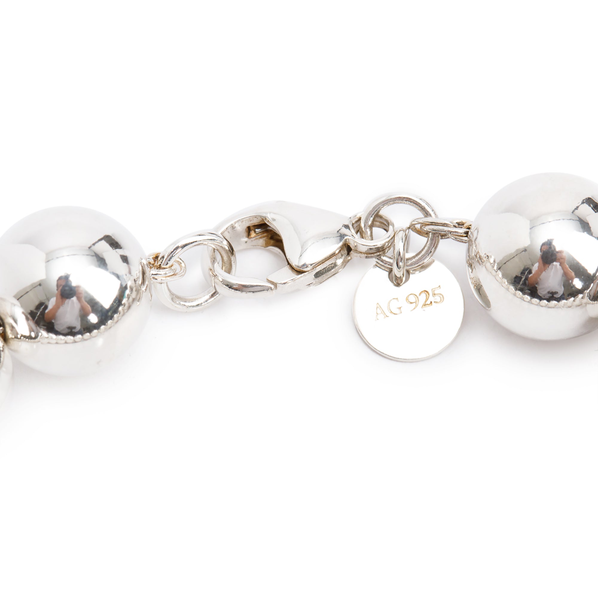 Tiffany & Co. Sterling Silver 10 MM HardWear Ball Bracelet