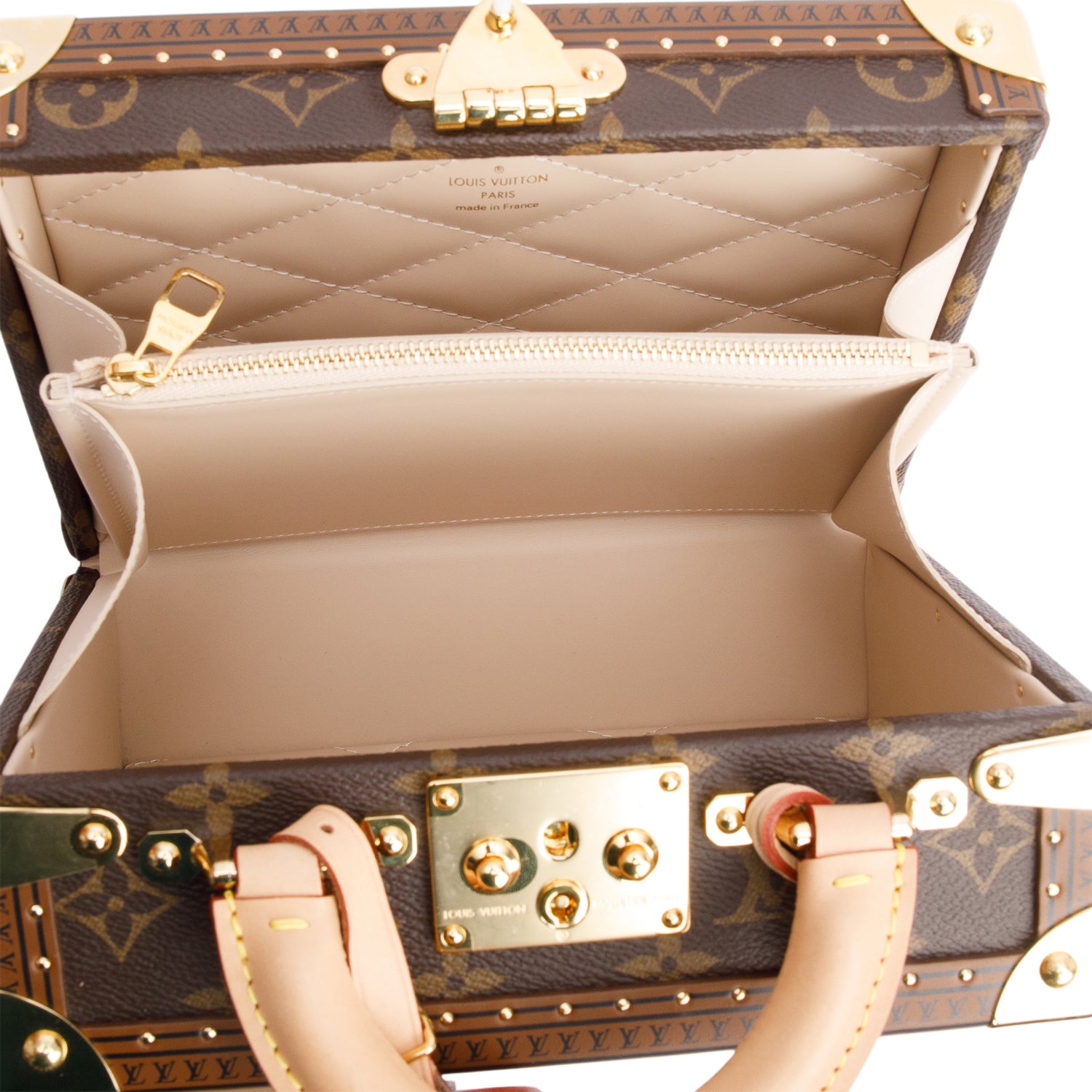 Louis Vuitton Monogram Petite Valise Trunk w/ Strap & Box