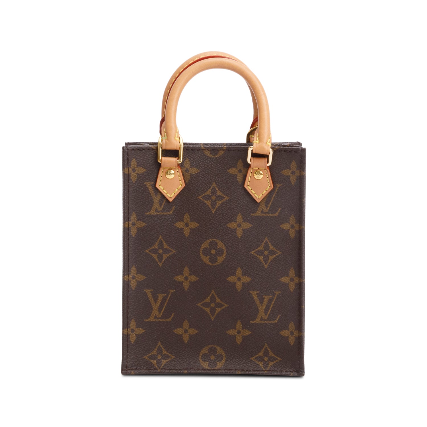 Louis Vuitton Monogram Petit Sac Plat w/ Strap & Box