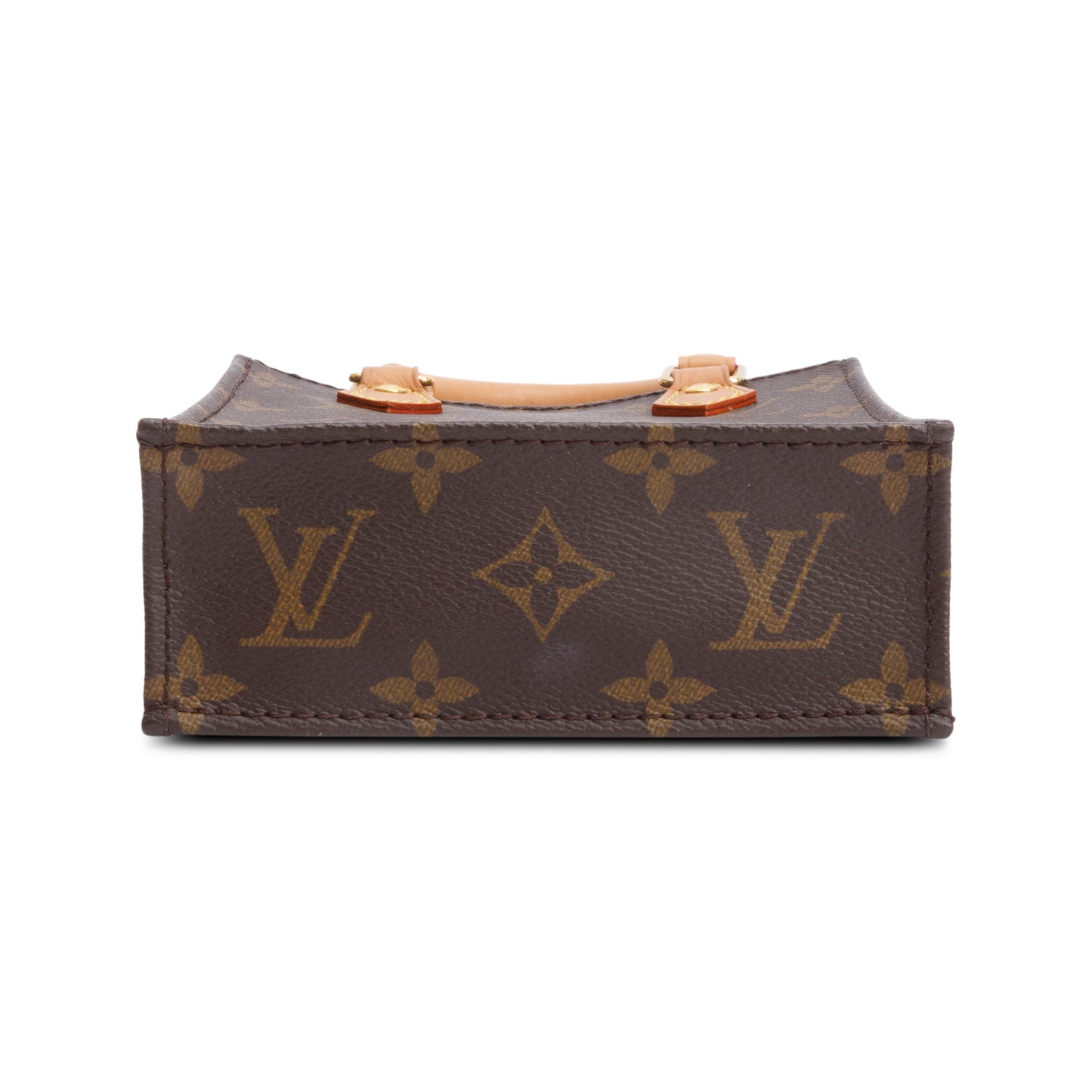 Louis Vuitton Monogram Petit Sac Plat w/ Strap & Box