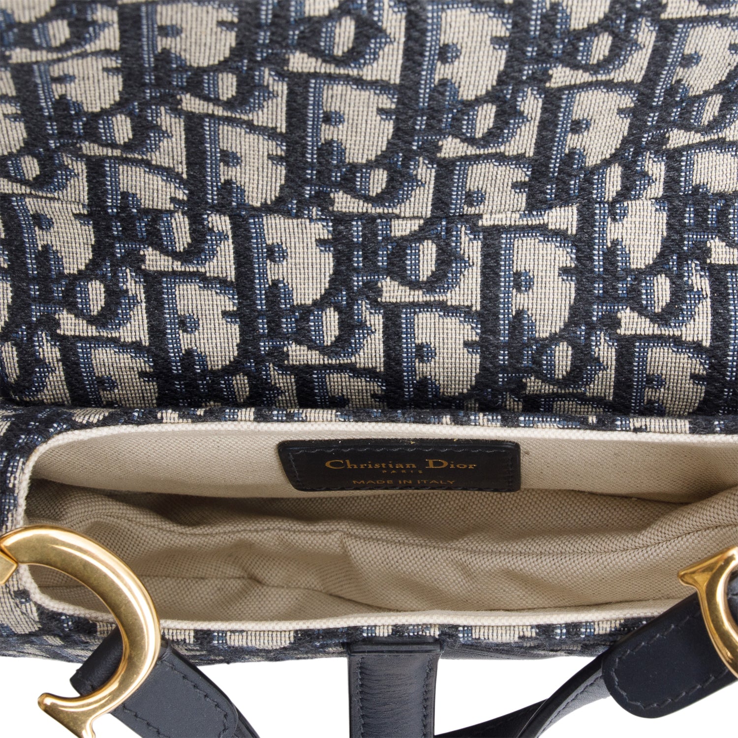 Christian Dior Oblique Mini Saddle Bag w/ Box & Authenticity Card