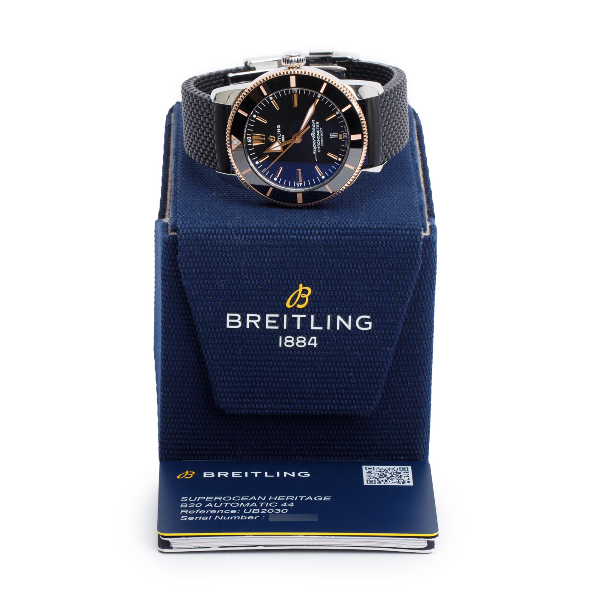 Breitling Stainless Steel & 18k Rose Gold Superocean Heritage B20 44 MM Automatic Watch UB2030 w/ Box & Papers