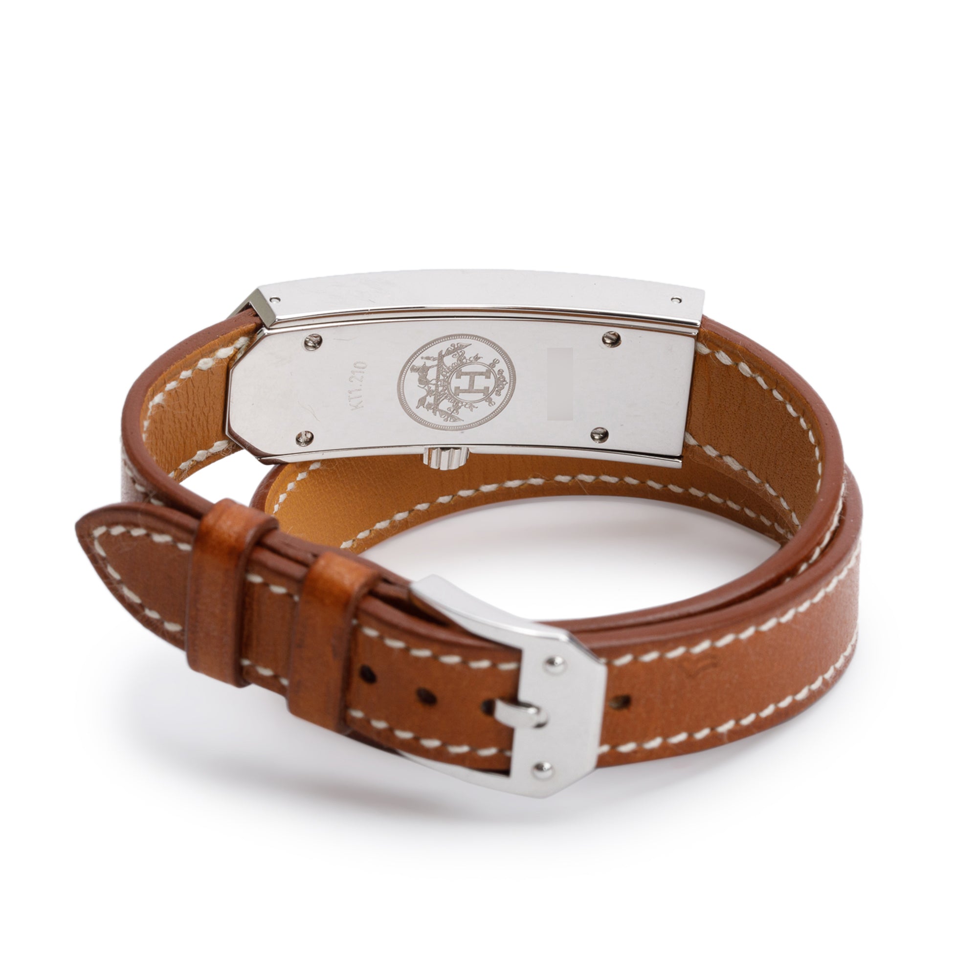 Hermes Stainless Steel Kelly 2 Double Tour Watch w/ Box