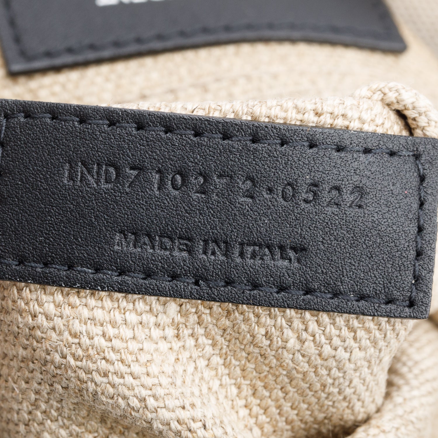 Saint Laurent Beige Linen Calfskin Rive Gauche Drawstring Backpack