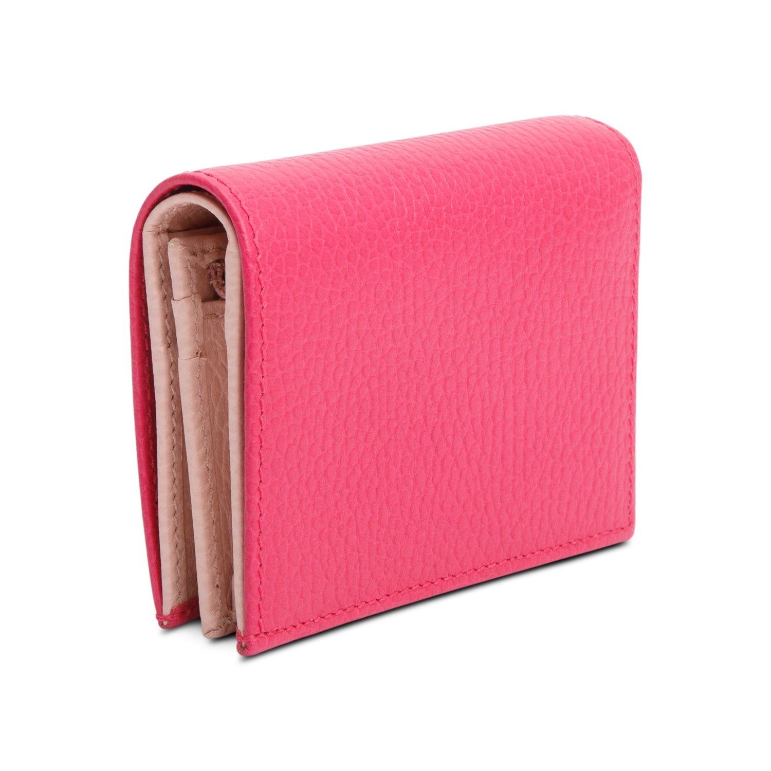 Gucci Pink GG Marmont Leather Card Case Wallet w/ Box