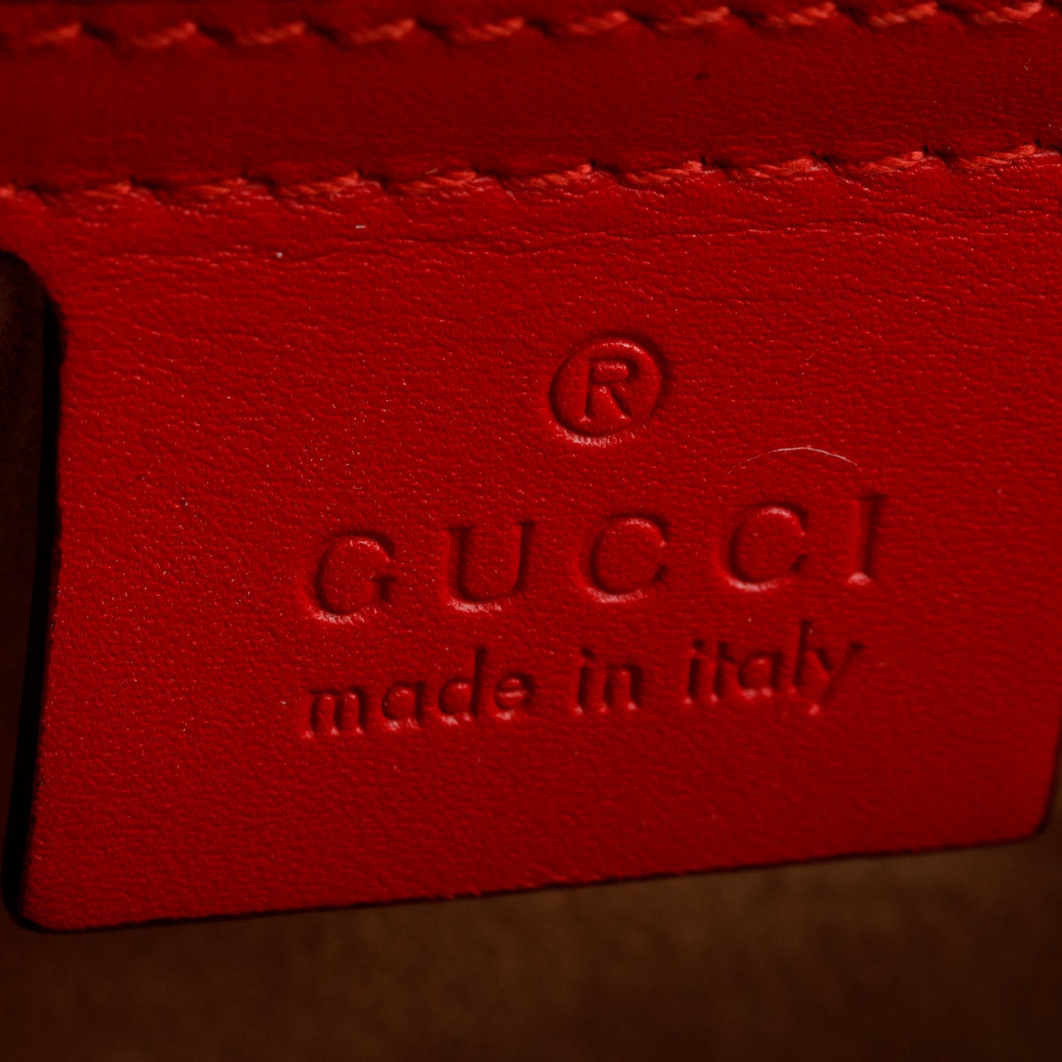 Gucci Red Calfskin Leather Web Small Sylvie Shoulder Bag