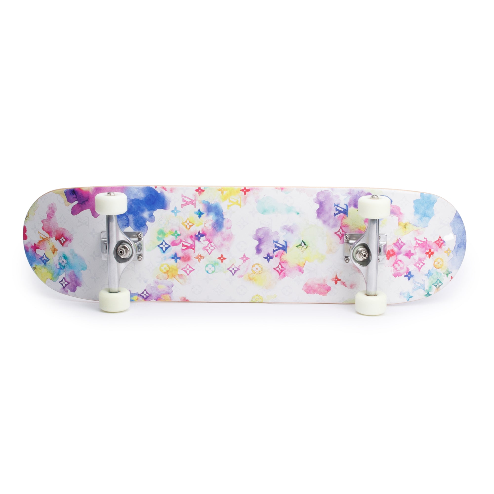 Louis Vuitton Watercolor Monogram Skateboard w/ Box