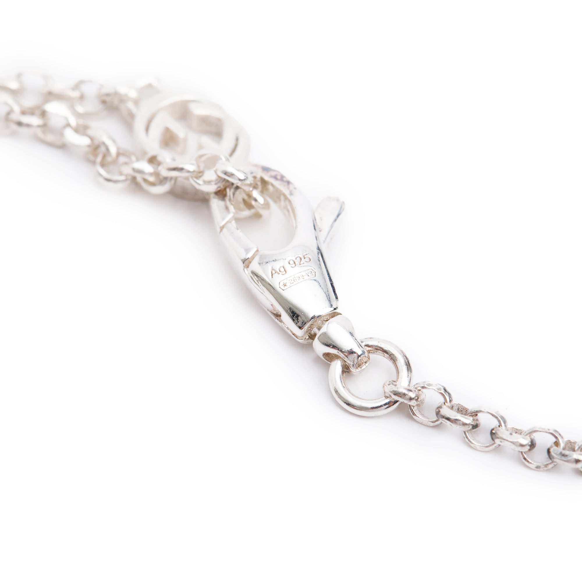 Gucci Sterling Silver GG Marmont Key Charm Necklace