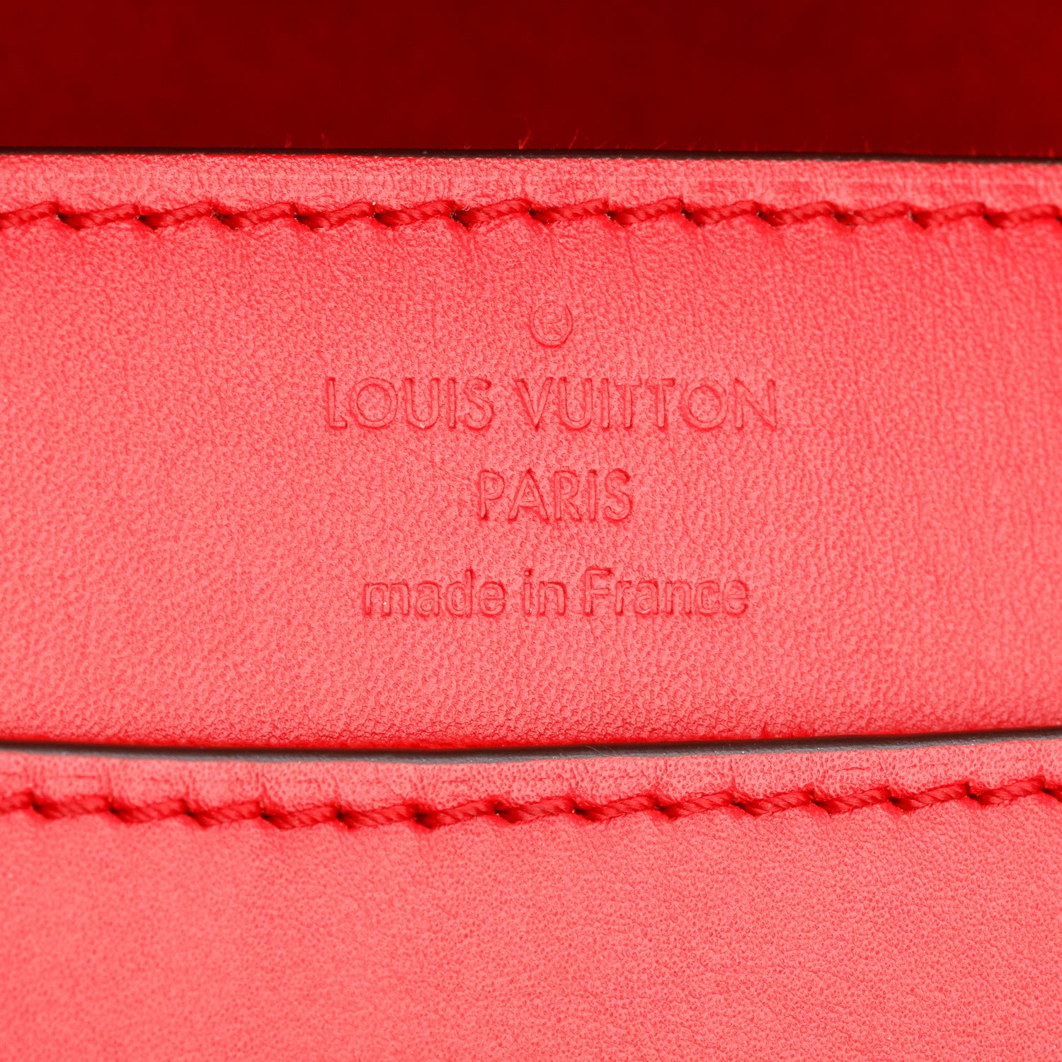 Louis Vuitton Red Calfskin Louise Chain Clutch MM