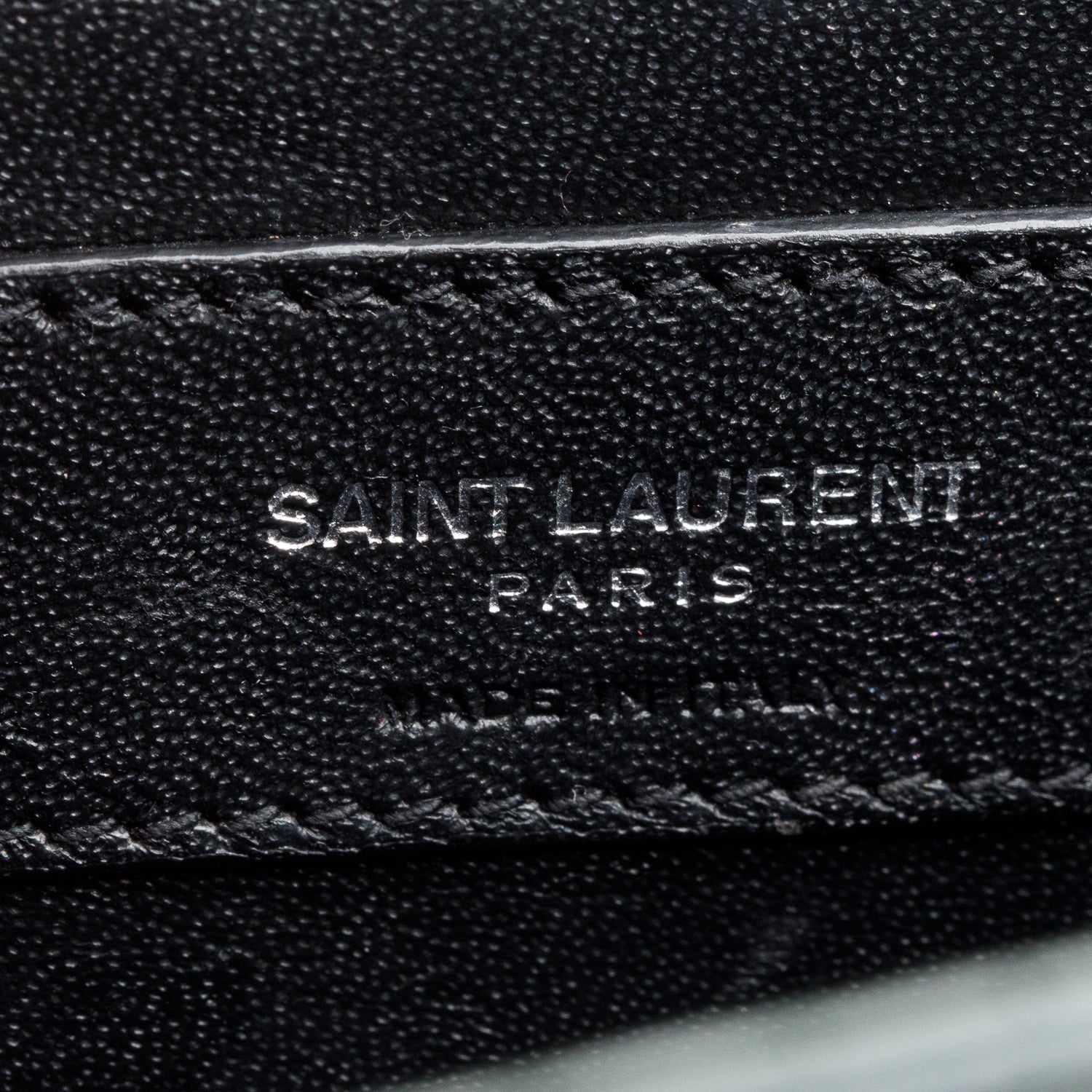 Saint Laurent Green Crocodile-Embossed Leather Medium Classic Monogram Kate Tassel Chain Bag