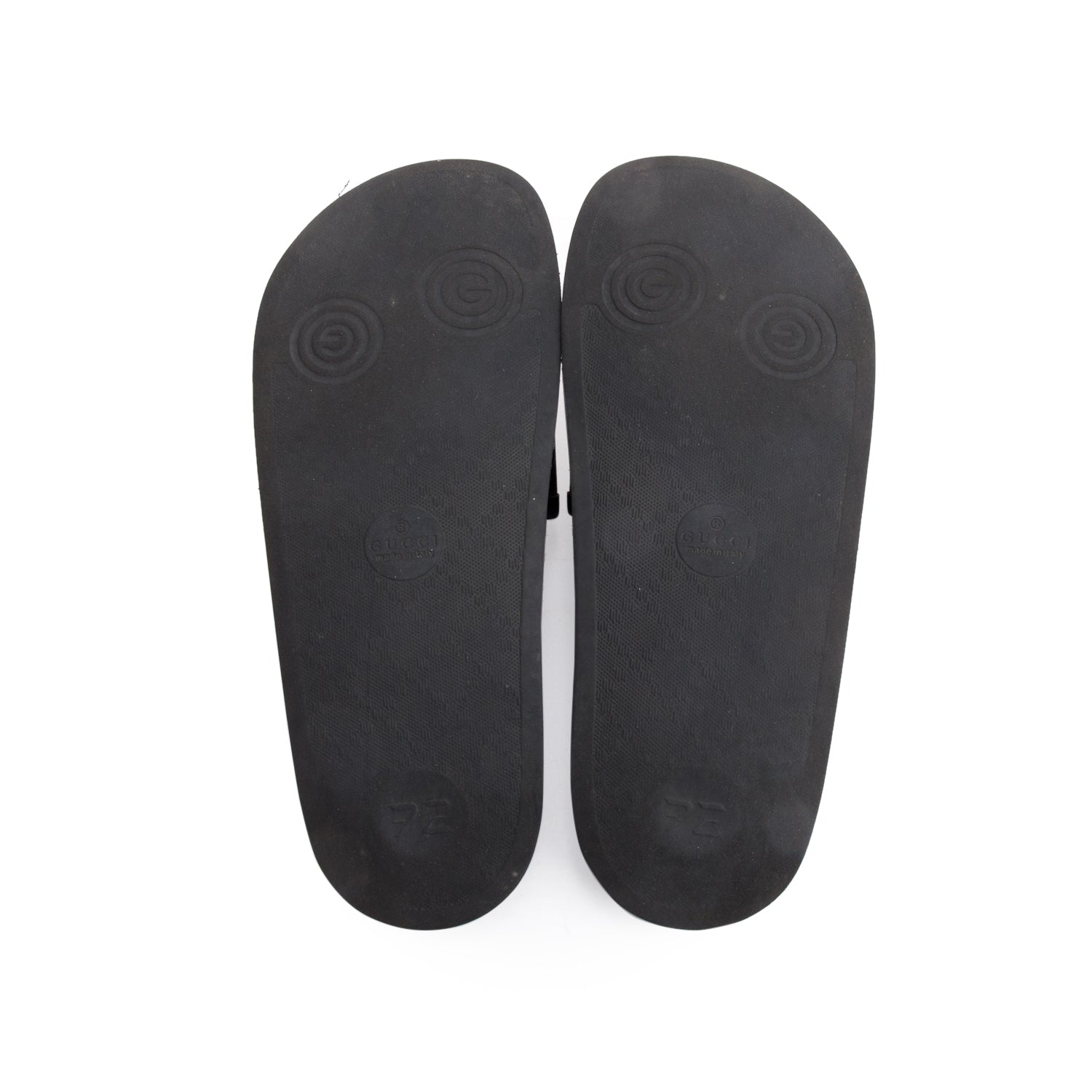 Gucci x Sega Supreme Black Rubber Guccy Star Slides, Size 7 w/ Box