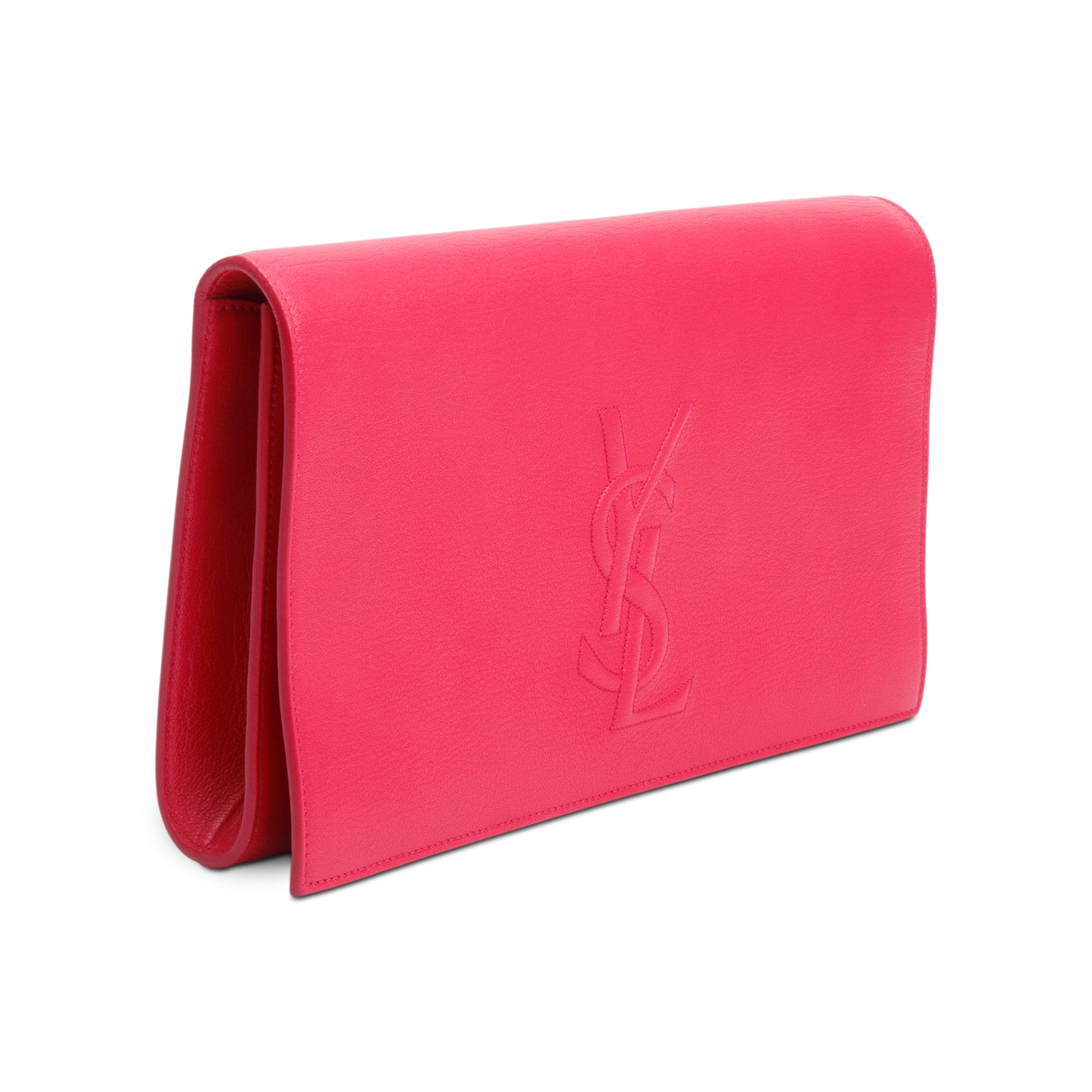 Saint Laurent Large Pink Patent Leather Belle de Jour Clutch