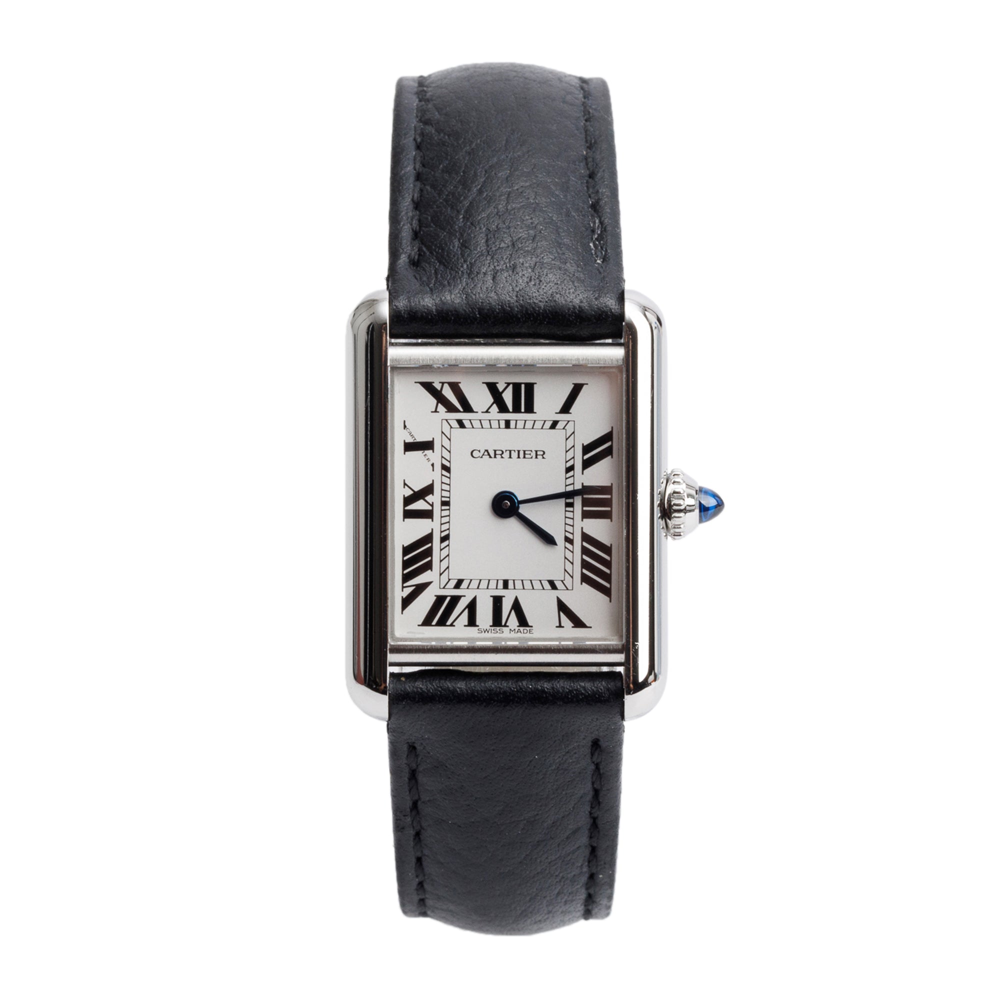Cartier 2023 Stainless Steel Tank Must de Cartier Quartz Watch, Small Model 4322 w/ Box & Papers