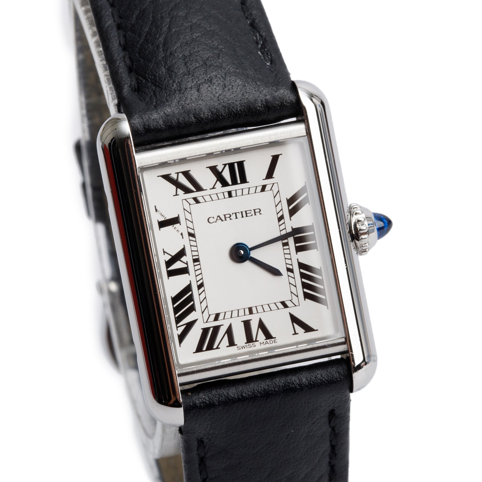 Cartier 2023 Stainless Steel Tank Must de Cartier Quartz Watch, Small Model 4322 w/ Box & Papers