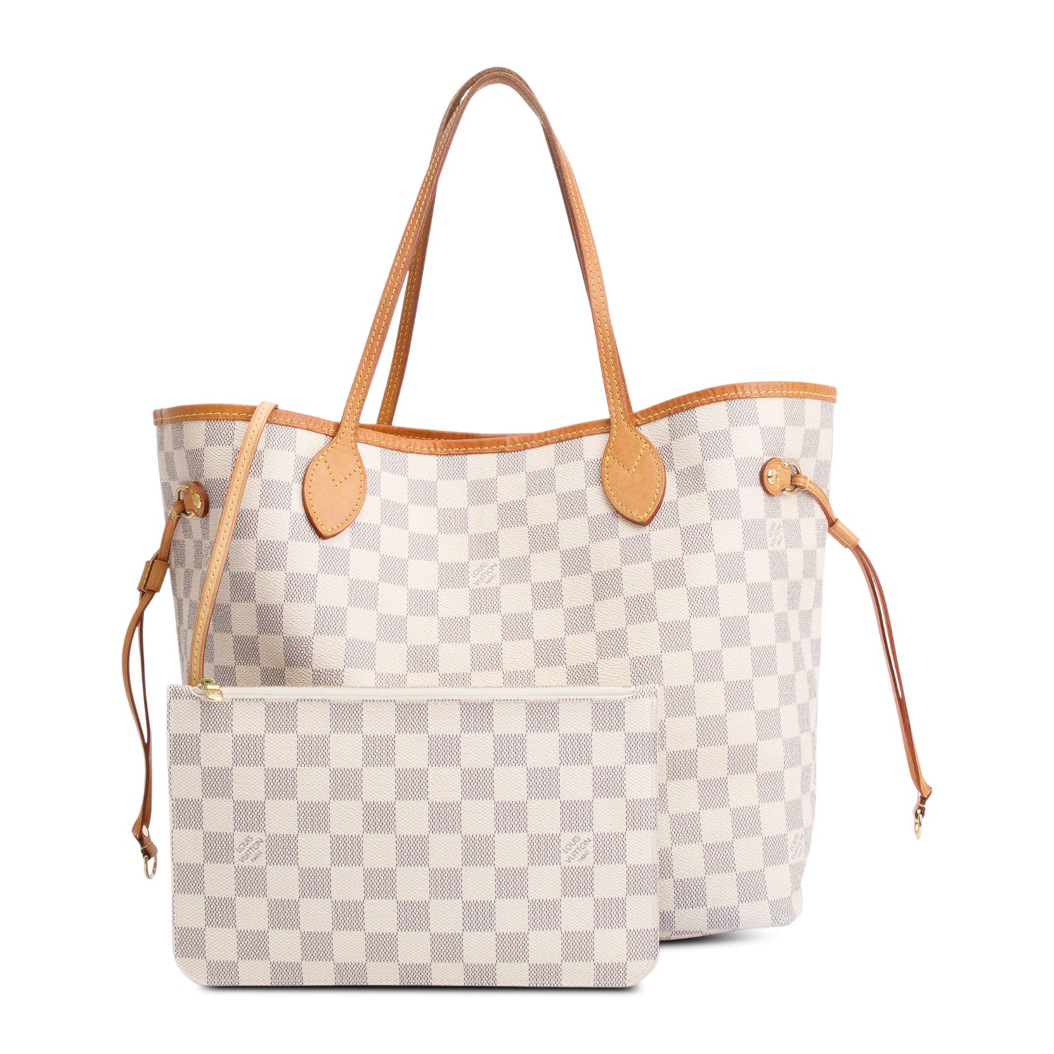 Louis Vuitton Damier Azur Neverfull MM w/ Pouch