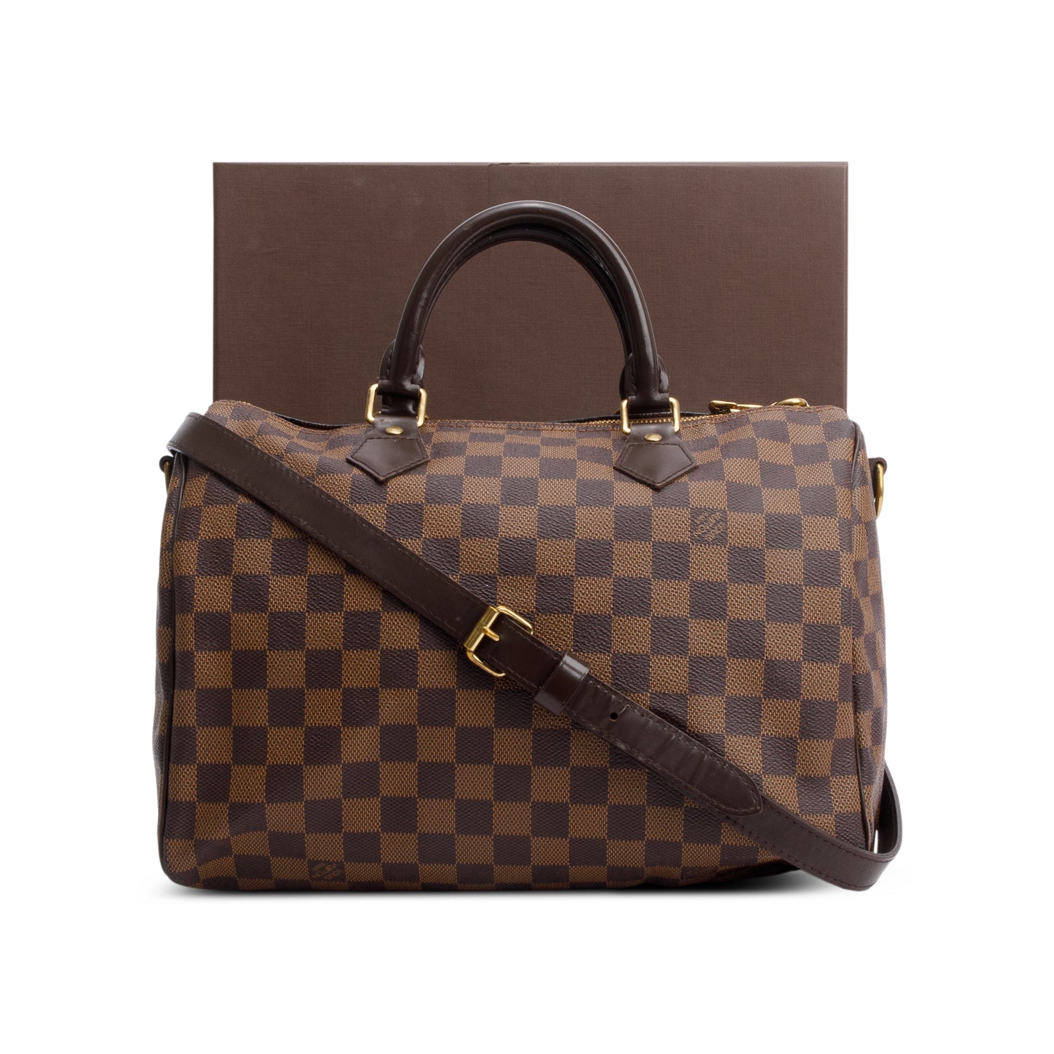 Louis Vuitton Damier Ebene Speedy Bandouliere 30 w/ Strap & Box