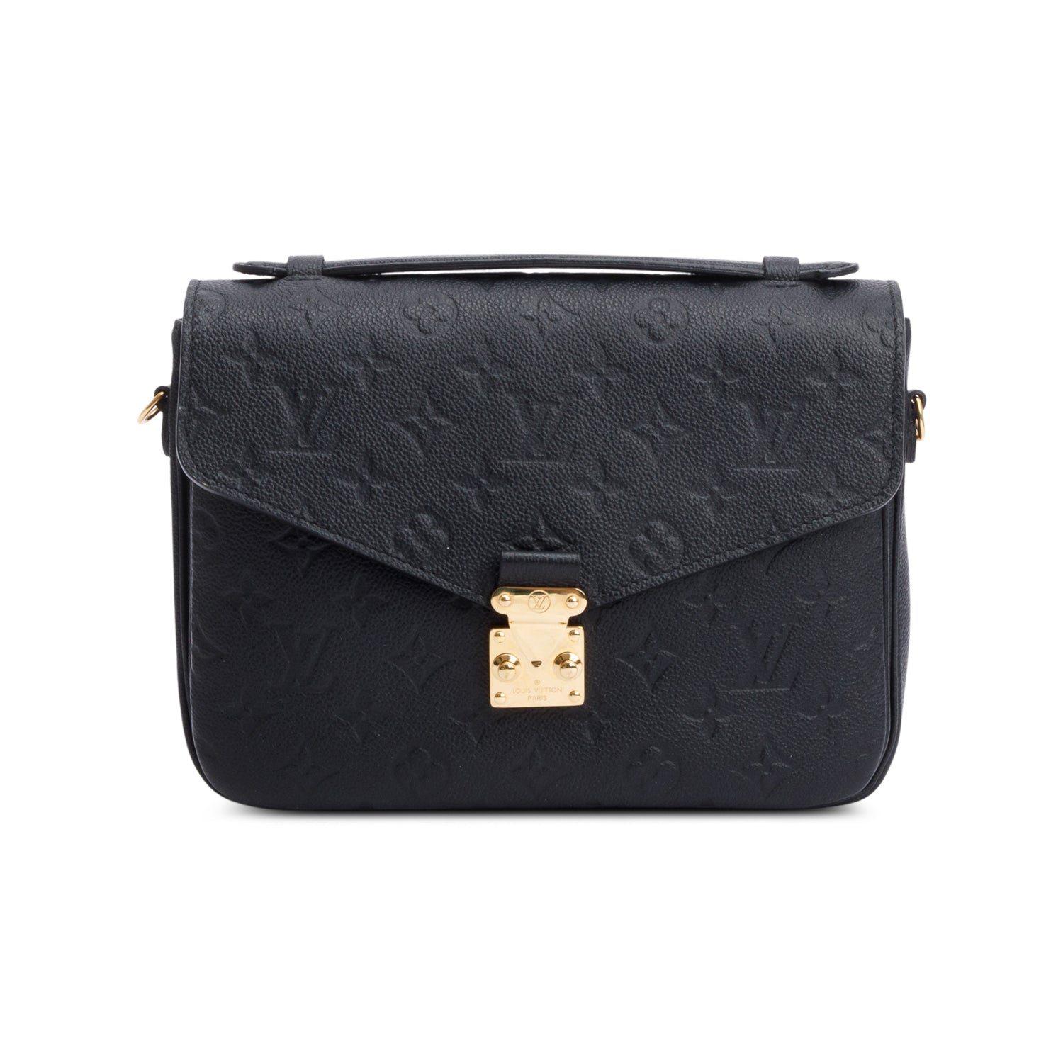 Louis Vuitton Black Monogram Empreinte Leather Pochette Metis w/ Receipt
