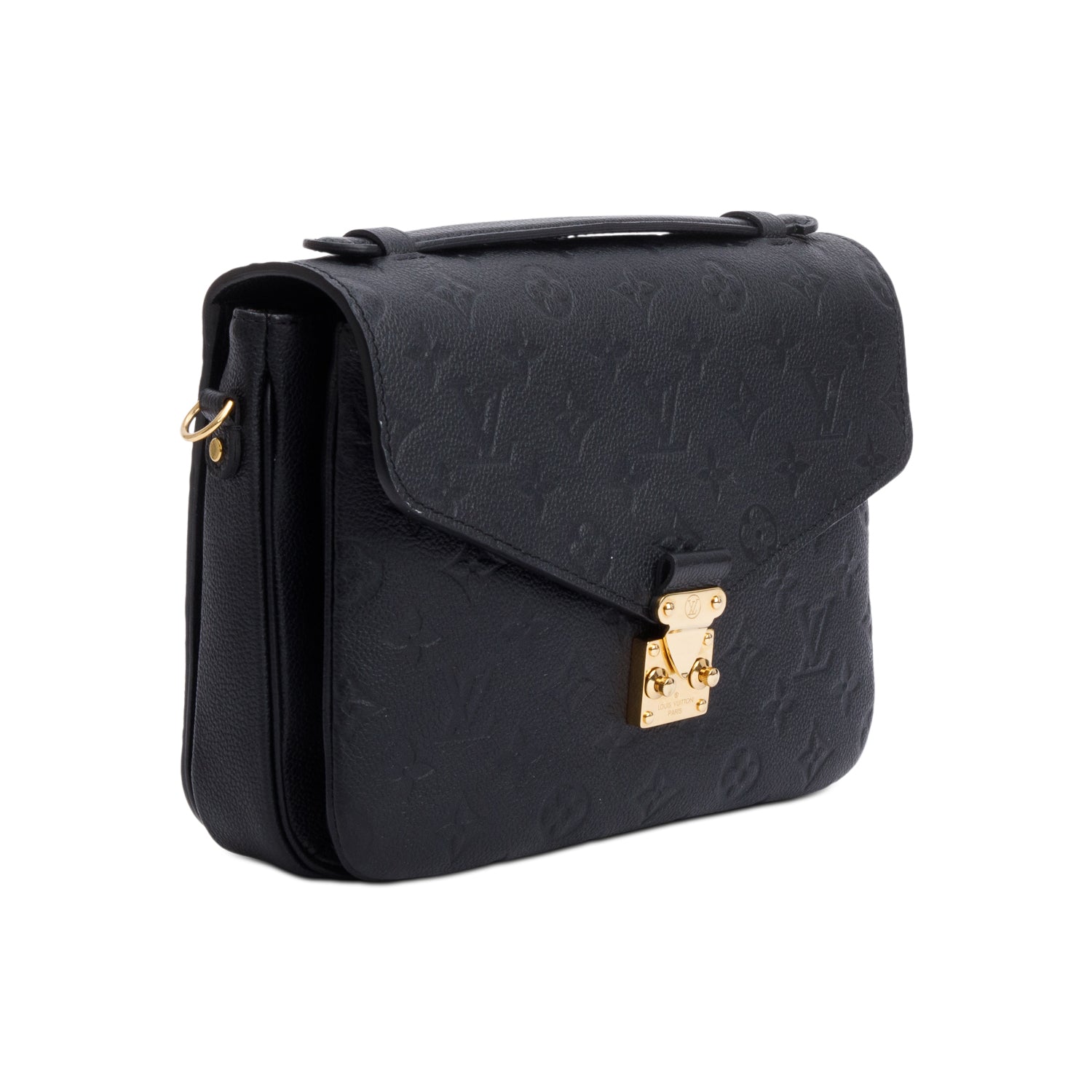 Louis Vuitton Black Monogram Empreinte Leather Pochette Metis w/ Receipt
