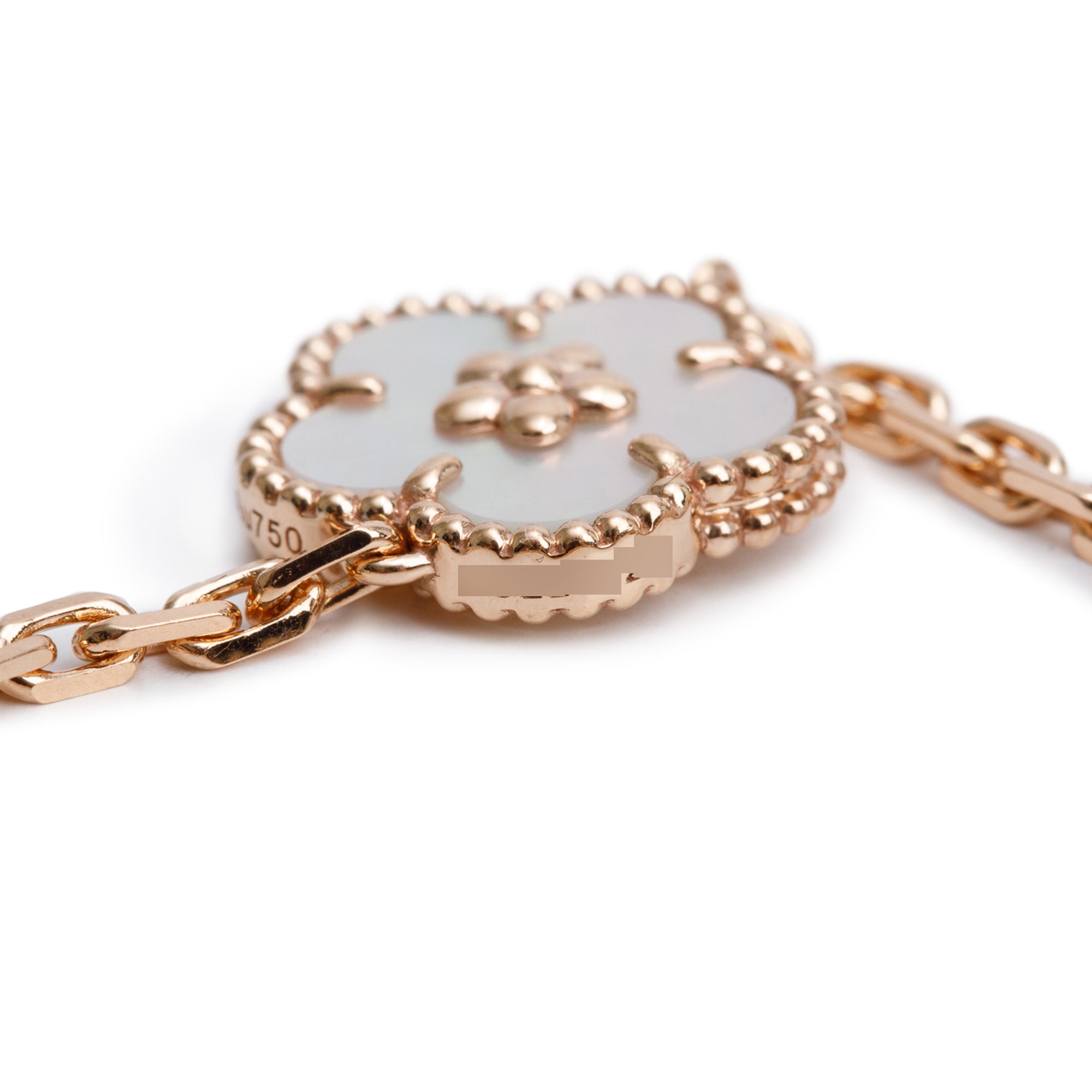 Van Cleef & Arpels 18k Rose Gold 5 Motifs Lucky Spring Bracelet