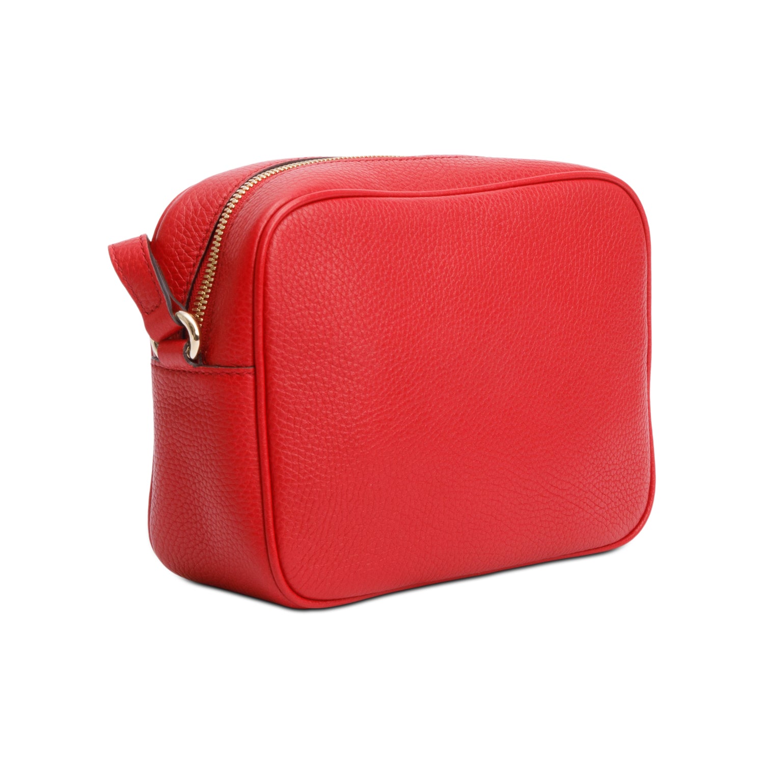 Gucci Red Pebbled Calfskin Leather Small Soho Disco Bag