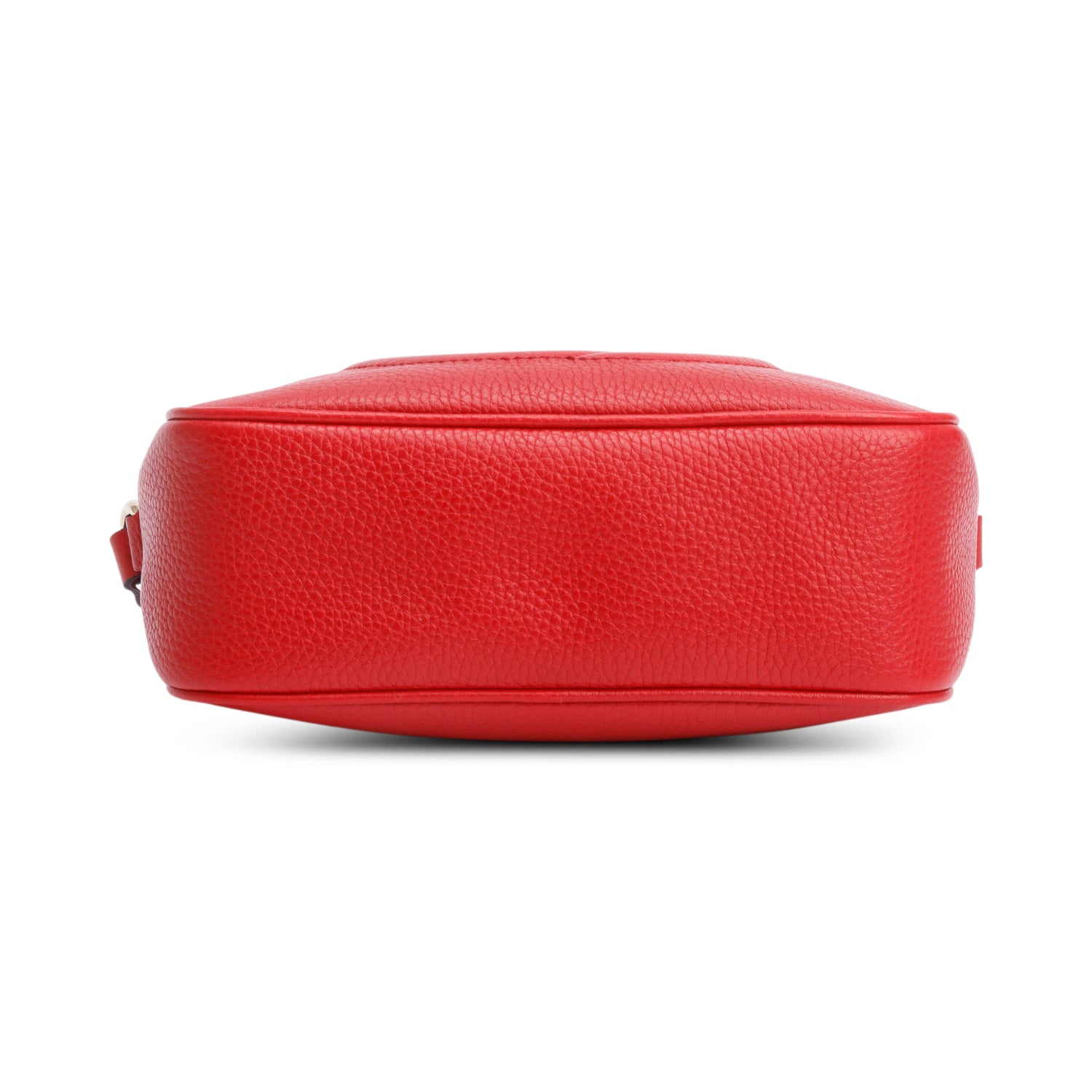 Gucci Red Pebbled Calfskin Leather Small Soho Disco Bag