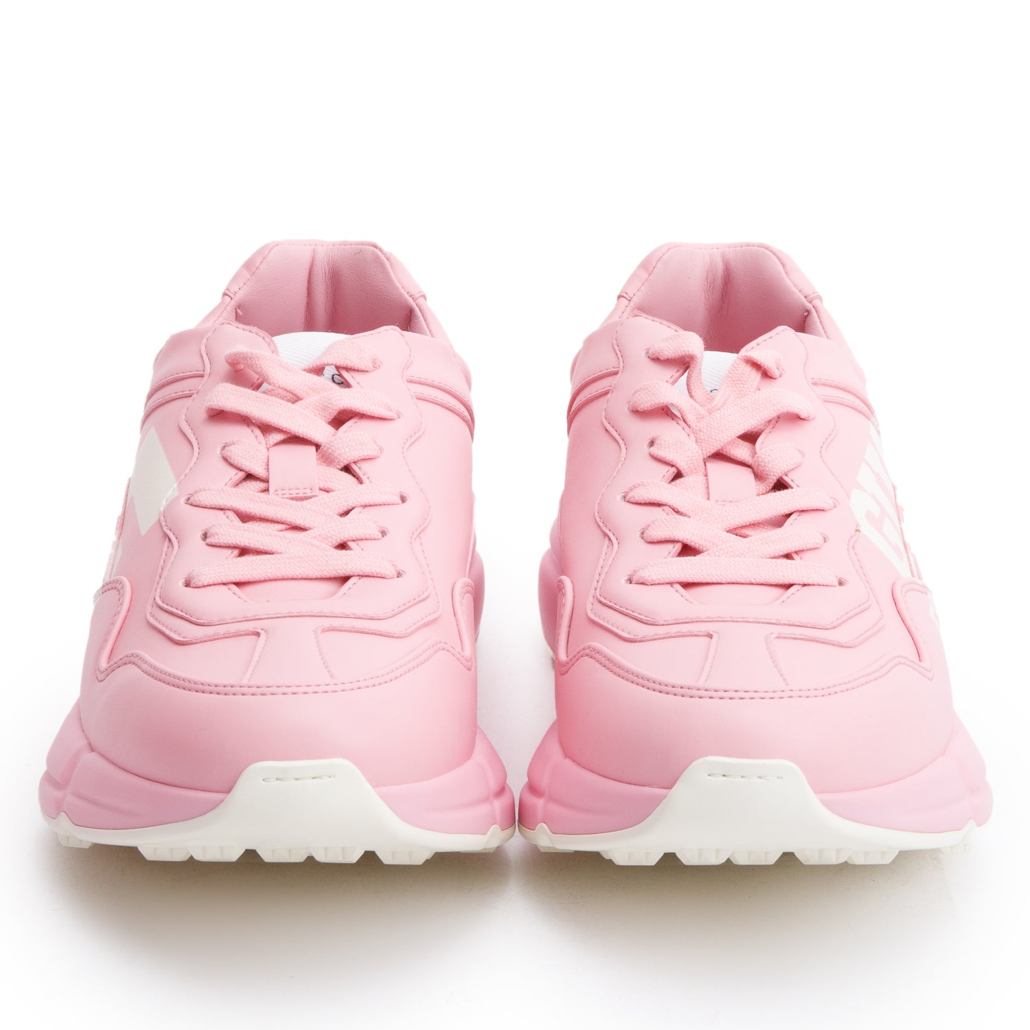 Gucci Pink Leather Women's Rhyton '25' Sneakers, Size 39 w/ Box