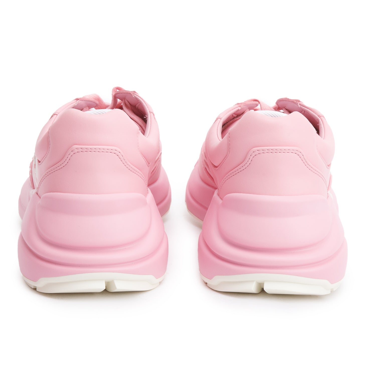 Gucci Pink Leather Women's Rhyton '25' Sneakers, Size 39 w/ Box