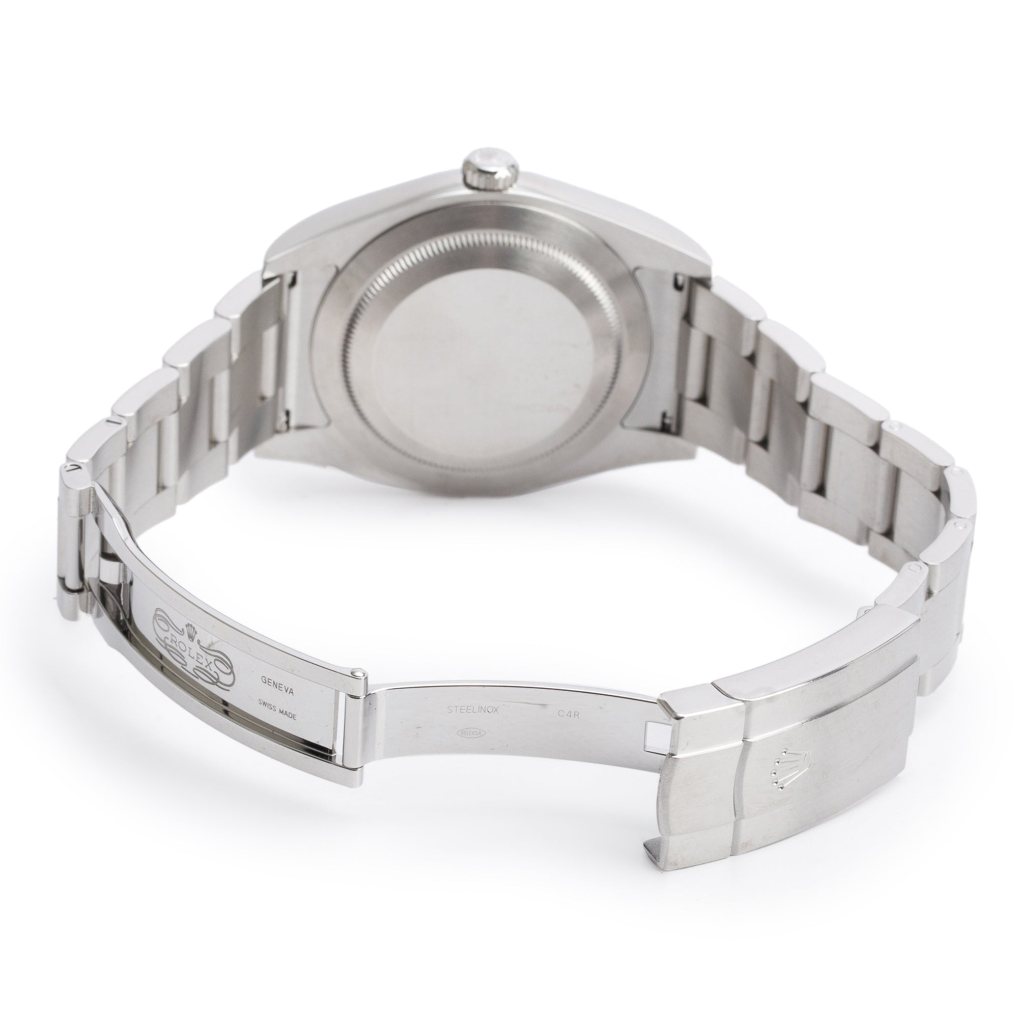 Rolex Stainless Steel Oyster Perpetual 39 MM Watch Grey Rhodium Dial 114300 w/ Box & Papers