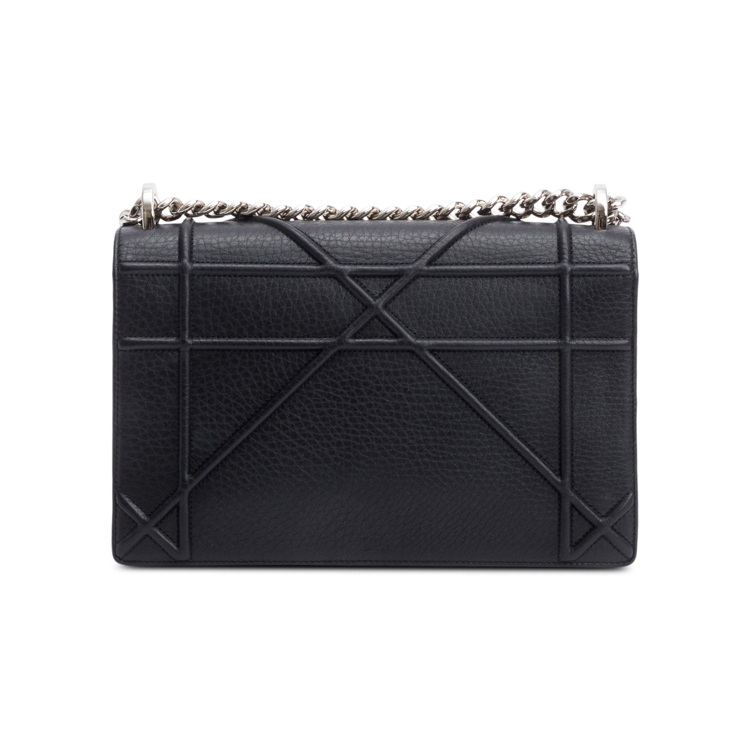 Christian Dior Black Calfskin Leather Medium Diorama Flap Bag w/ Box & Authenticity Card