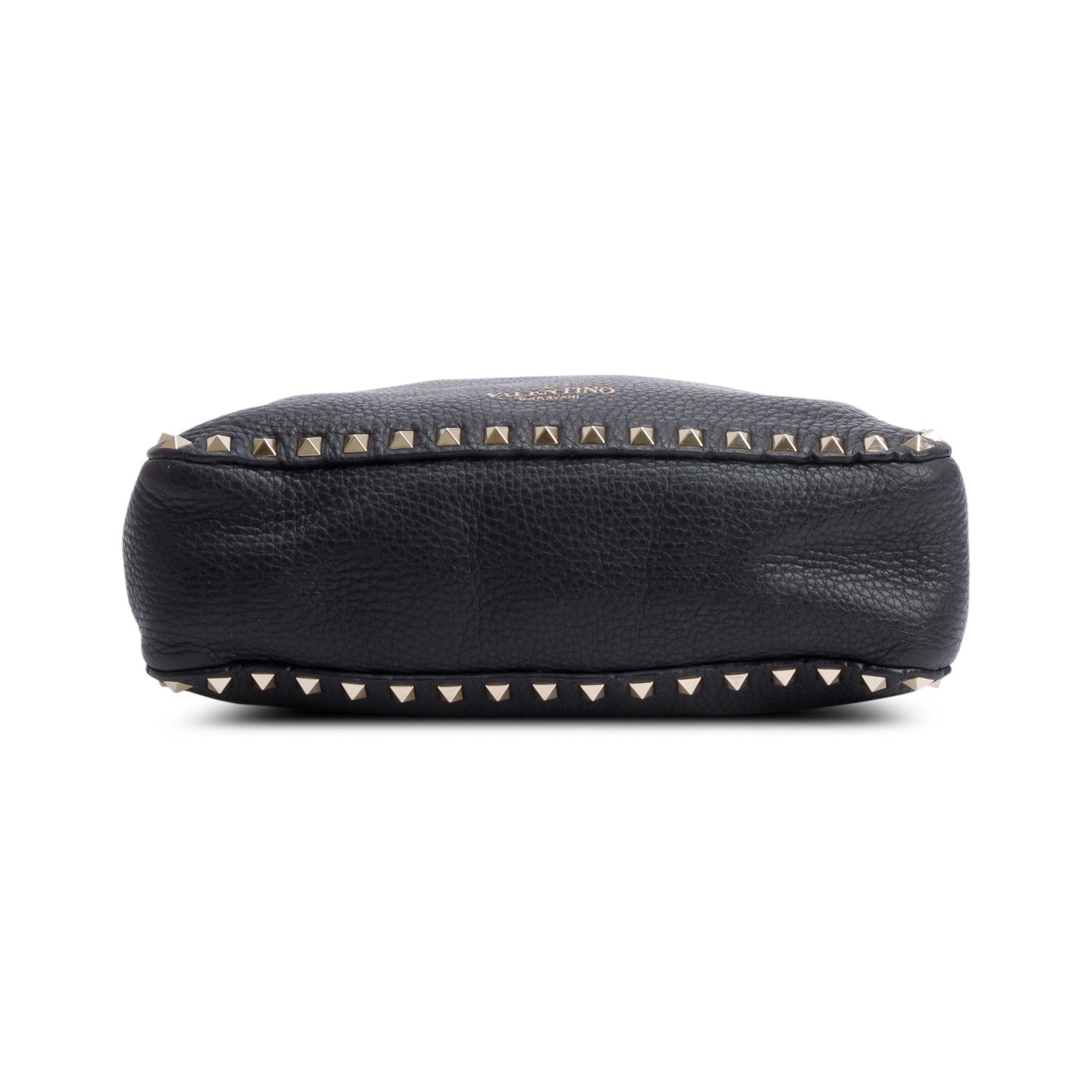 Valentino Black Calfskin Leather Small Rockstud Messenger Bag
