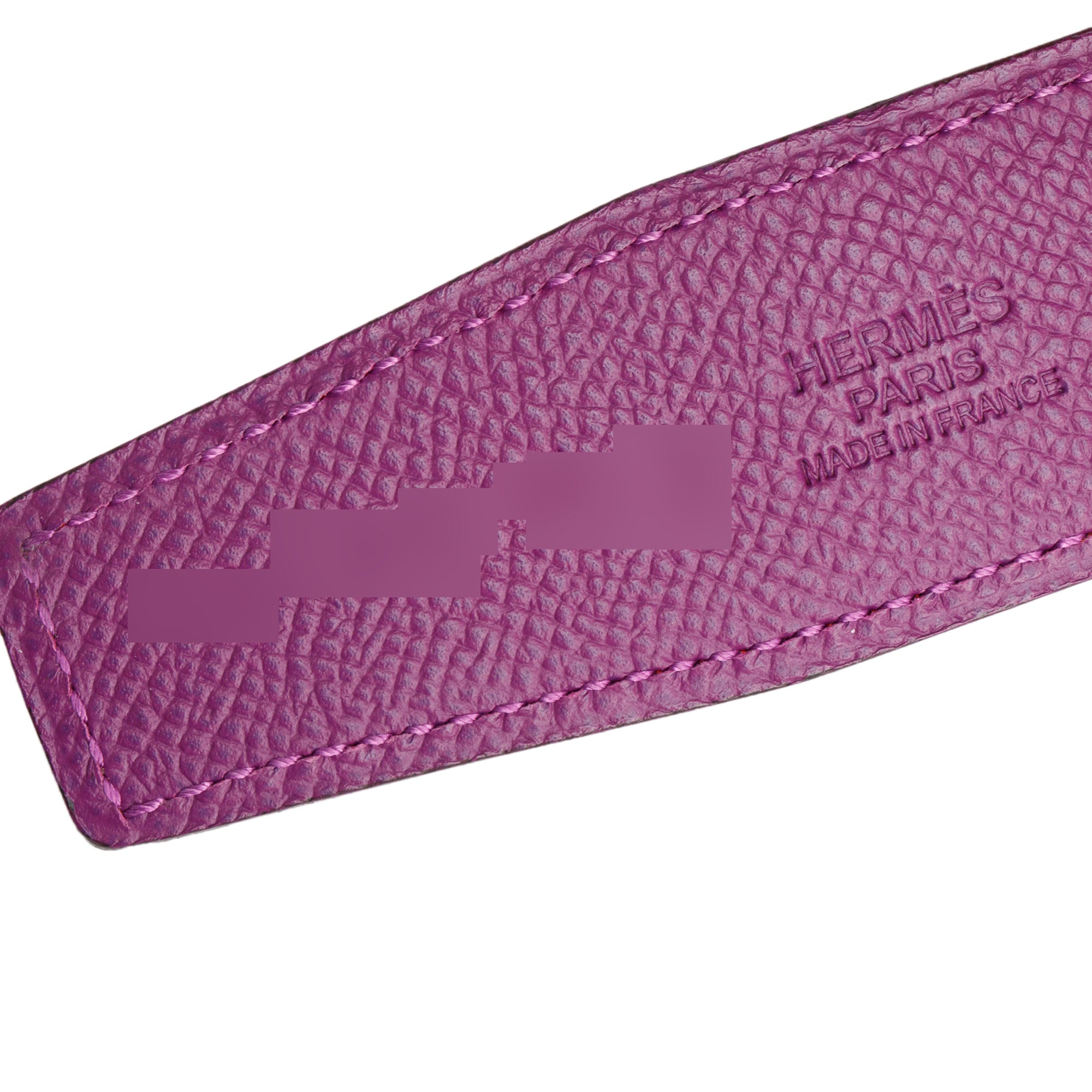 Hermes Anemone/Capucine Epsom Swift Leather Reversible 32 MM H Striee Belt Kit 80 w/ Box