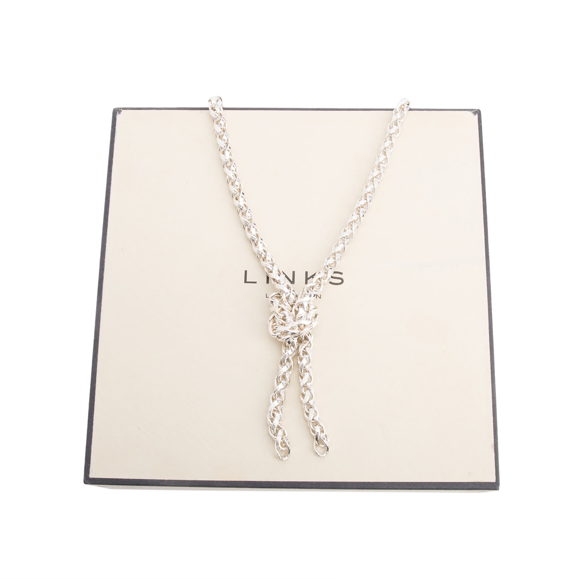 Links of London Sterling Silver Infinity Knot Necklace w/ Box