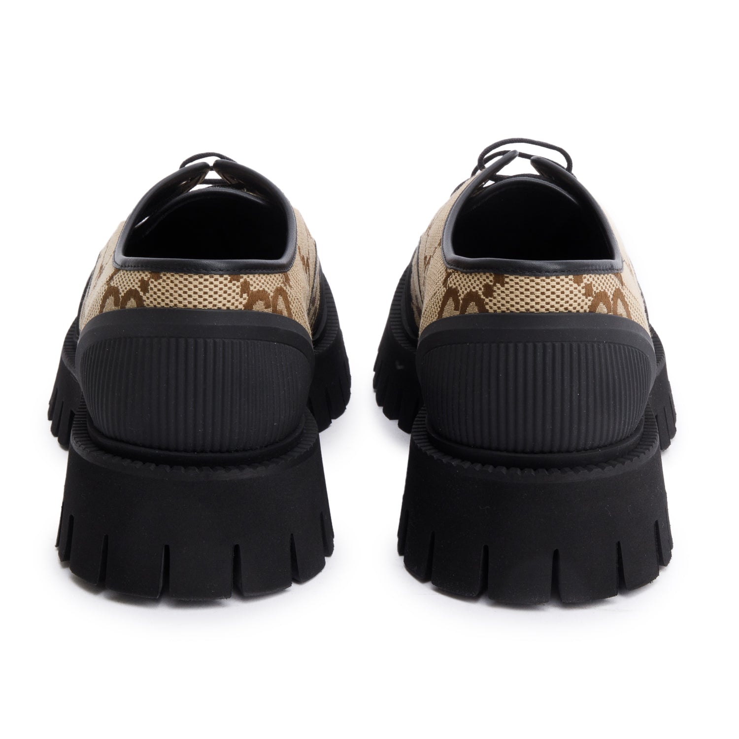 Gucci Maxi GG Canvas Lace Up Oxford, Size 10.5 w/ Box