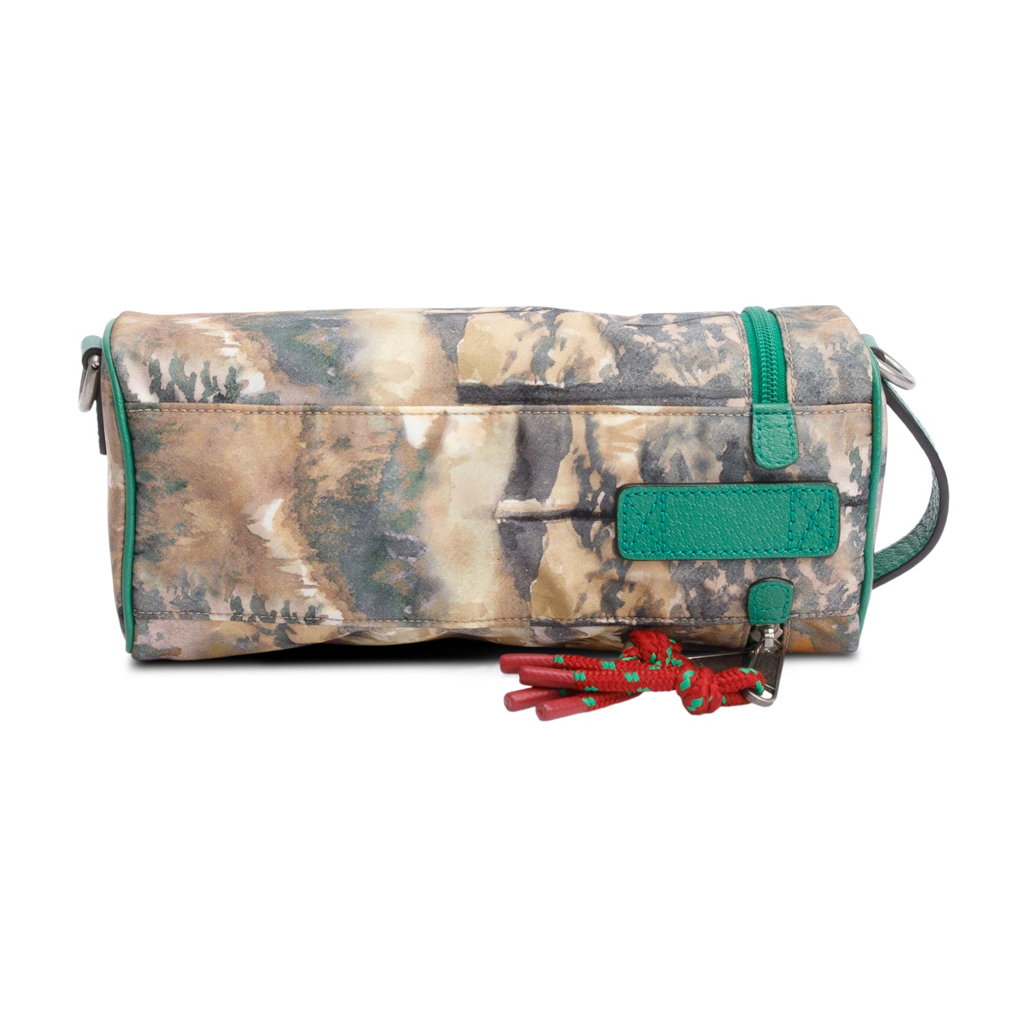 Gucci X The North Face Green/Multicolor Nylon Barrel Shoulder Bag