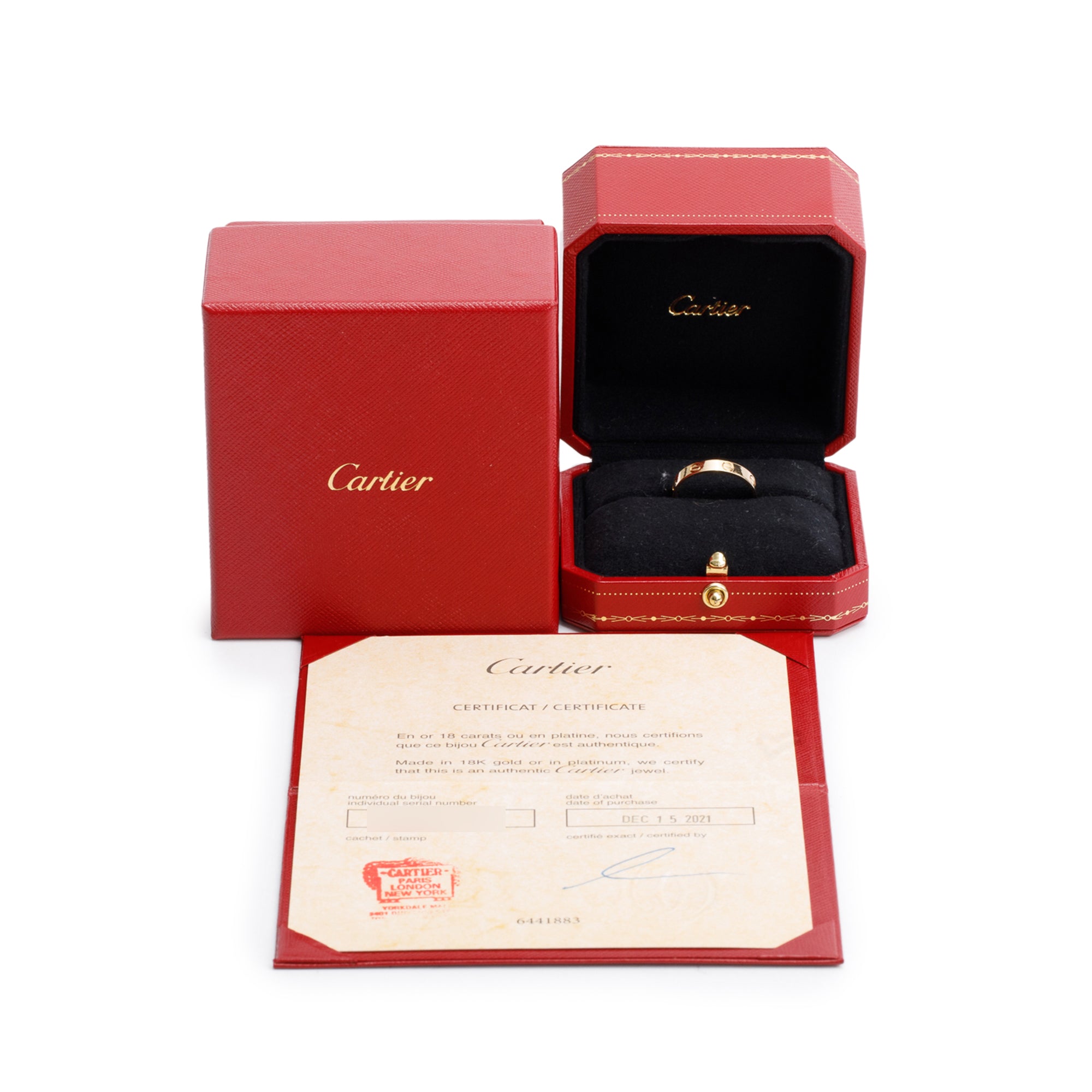 Cartier 18k Yellow Gold 3.6 mm Love Wedding Band Ring, Size 59 8.75 w/ Box, Certificate & Receipt