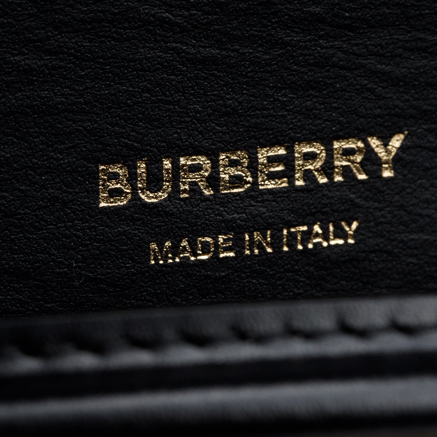 Burberry Black Smooth Calfskin Leather Mini TB Chain Crossbody Bag