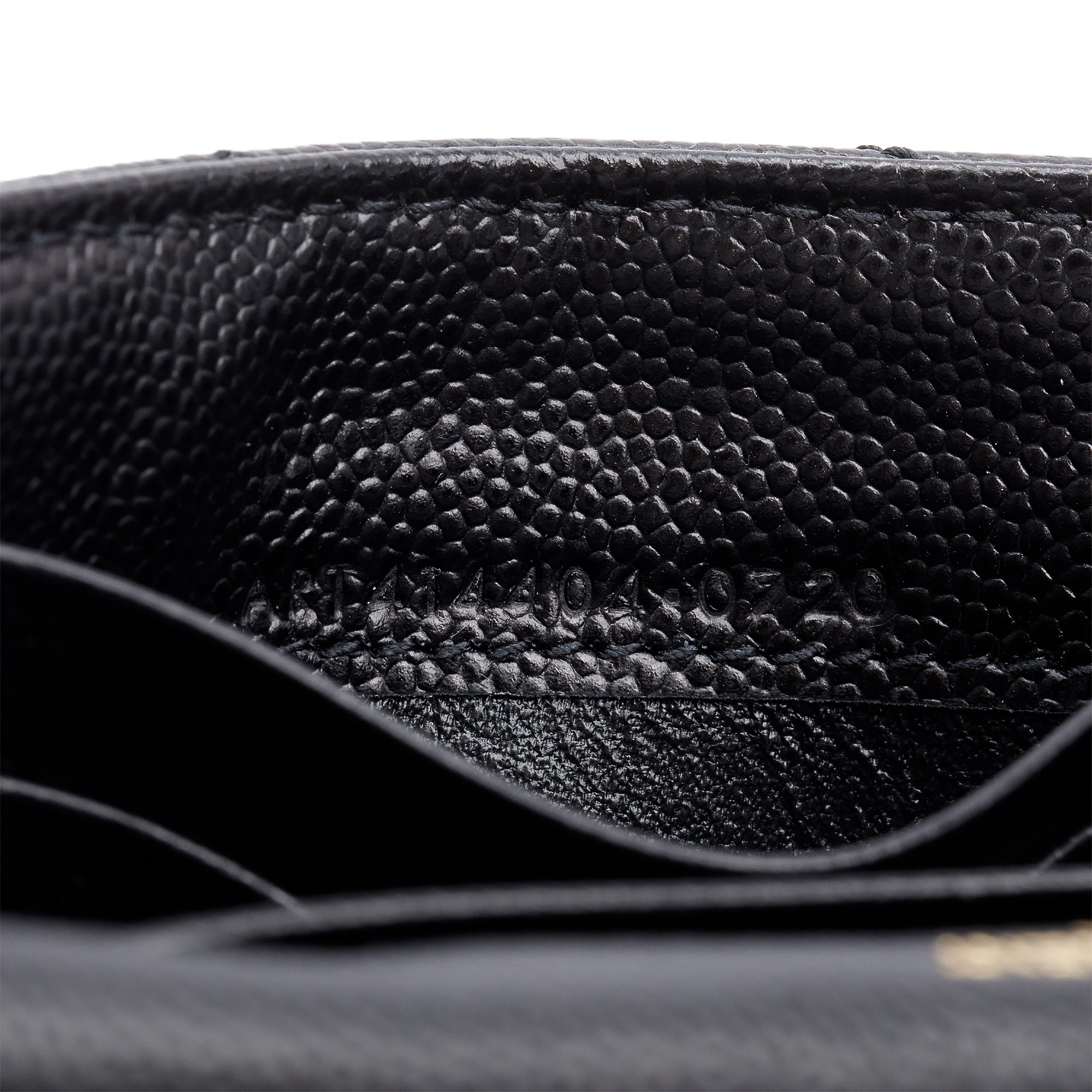 Saint Laurent 2020 Black Grain De Poudre Cassandre Matelasse Small Envelope Wallet w/ Box