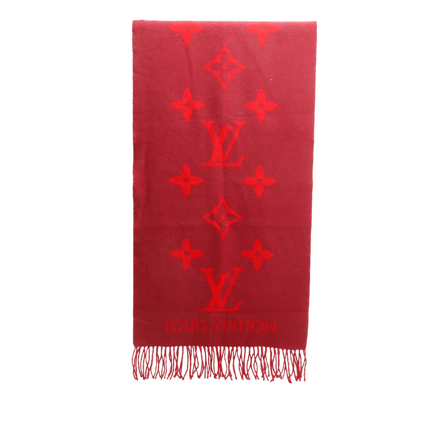 Louis Vuitton Red Reykjavik Cashmere Scarf