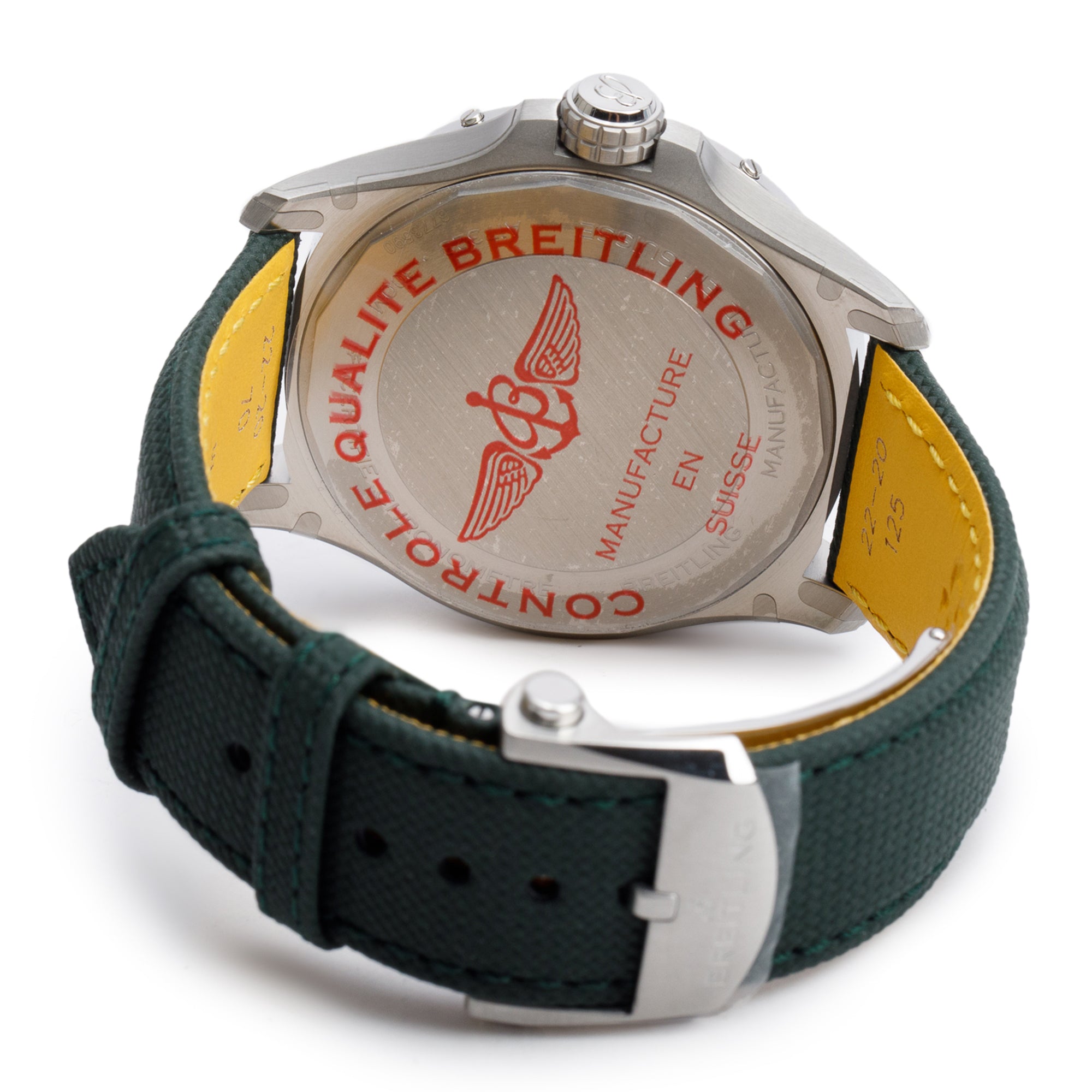 Breitling Stainless Steel Avenger 42 MM Automatic Watch Green Dial A17328 w/ Box & Papers